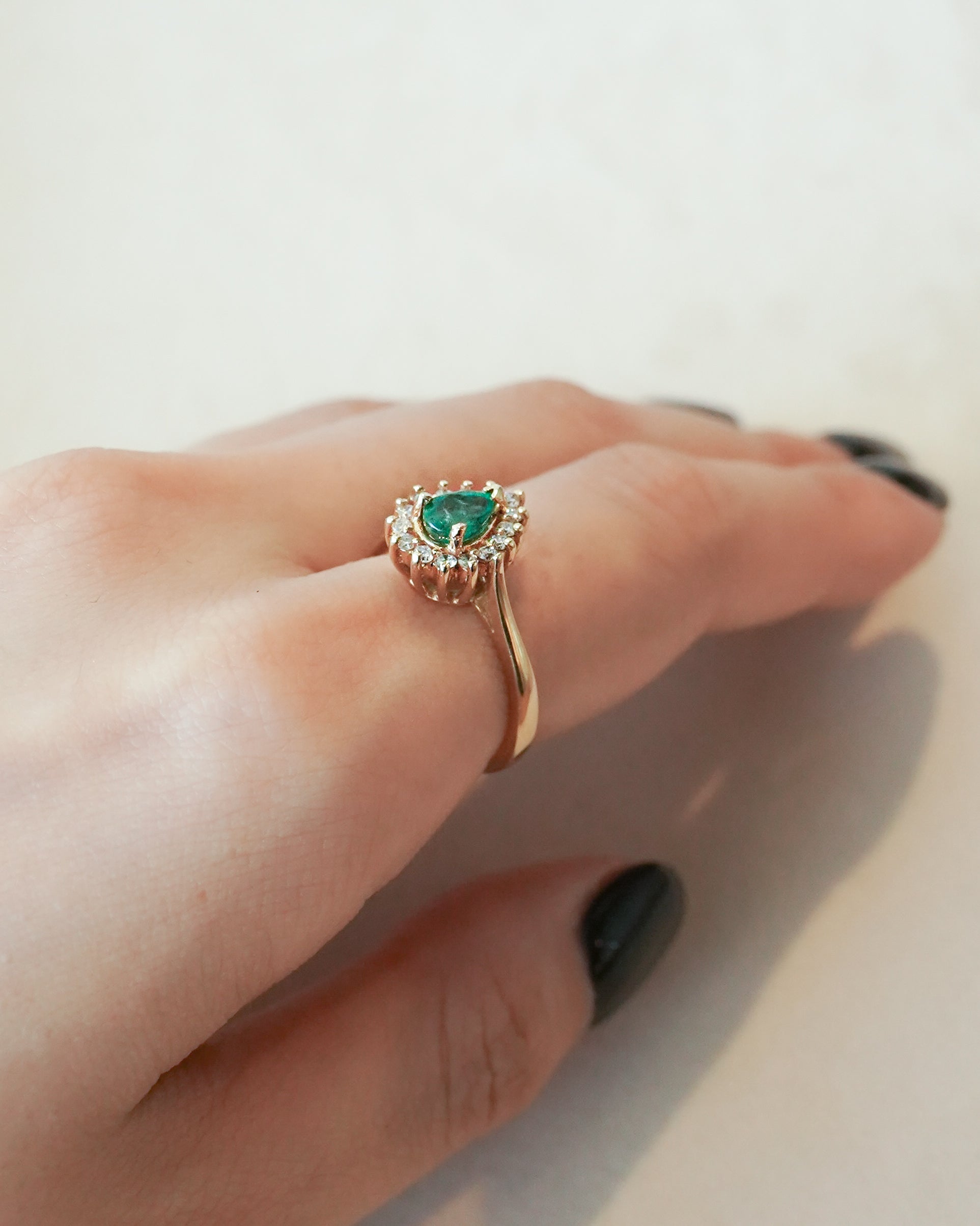 14K Gold Emerald & Diamond Ring (GDR-26004)