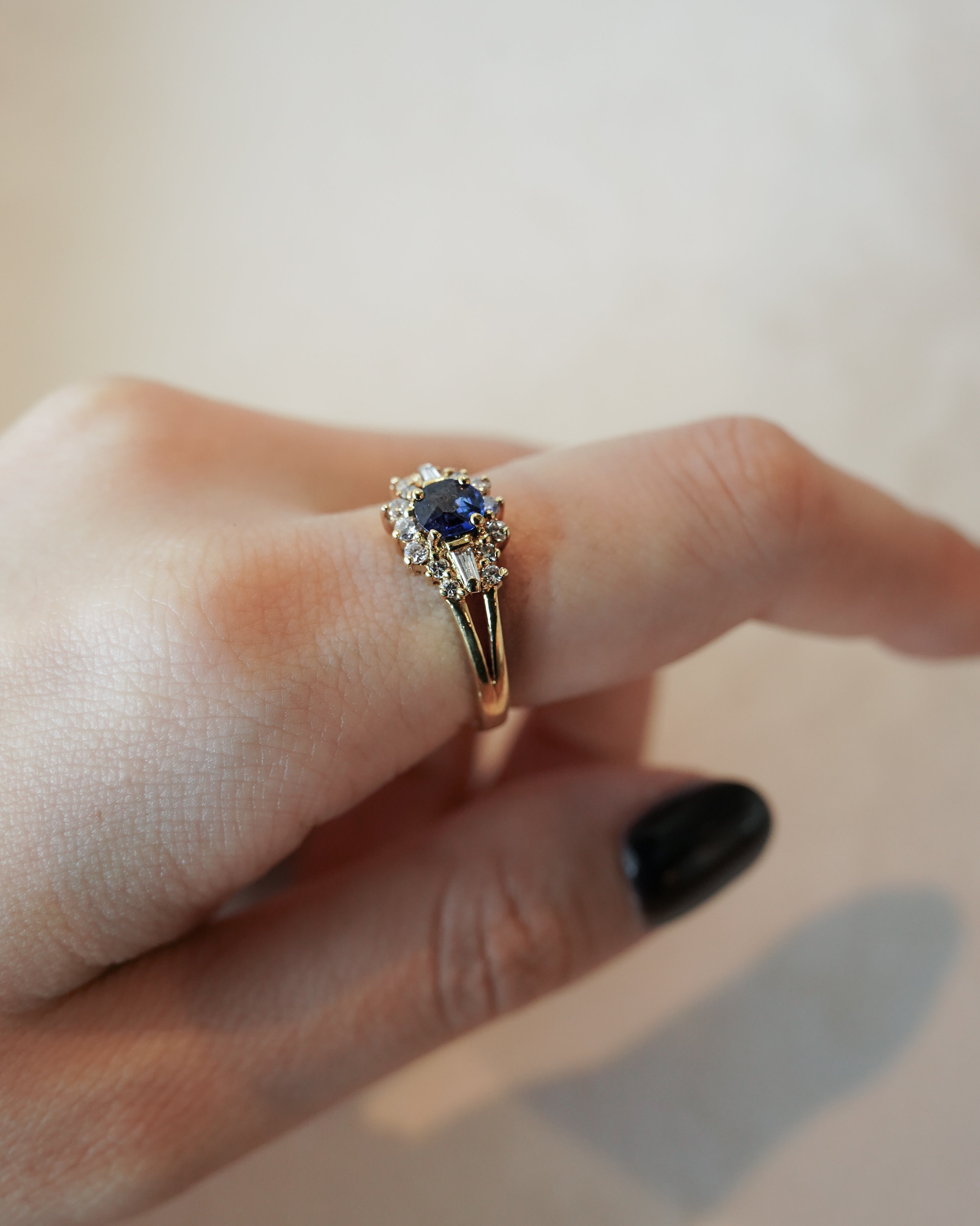 14K Sapphire × Diamond Ring (GDR-26007)