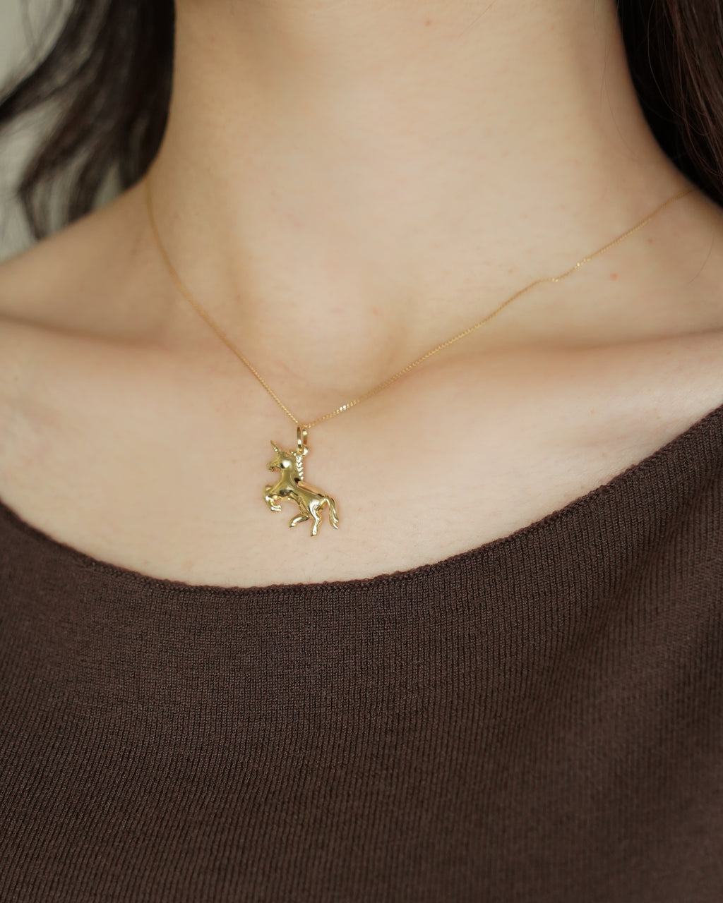 9K Gold Unicorn Charm (GDN26019-3)