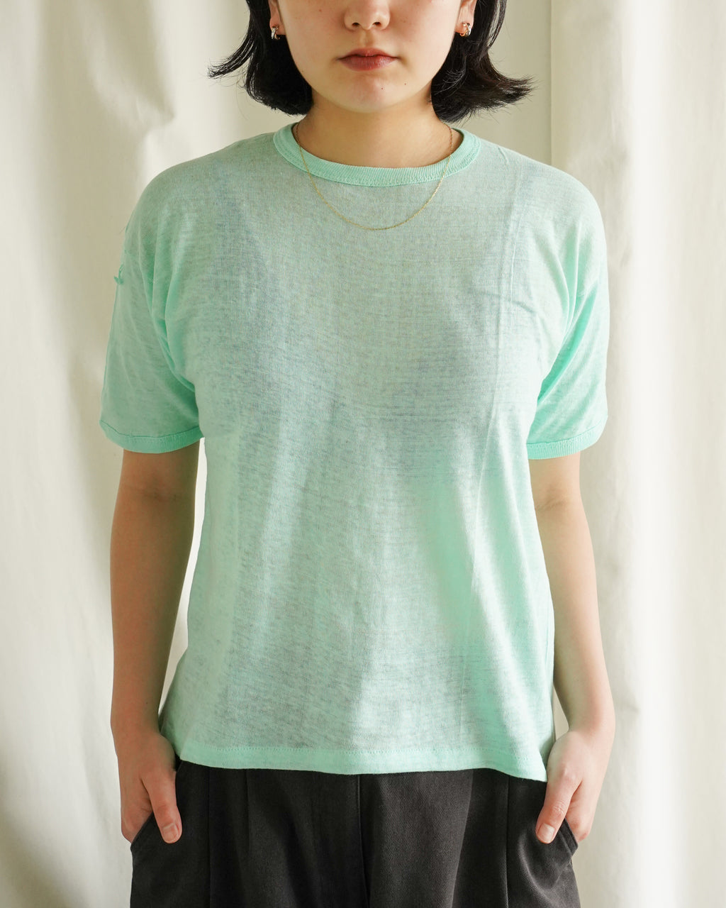 Cropped Pale Color T-Shirt