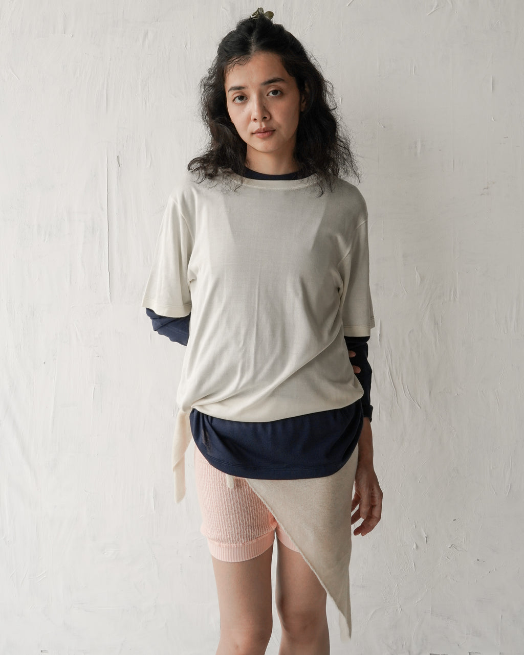 100% Washable Silk Tee S/S - Ivory