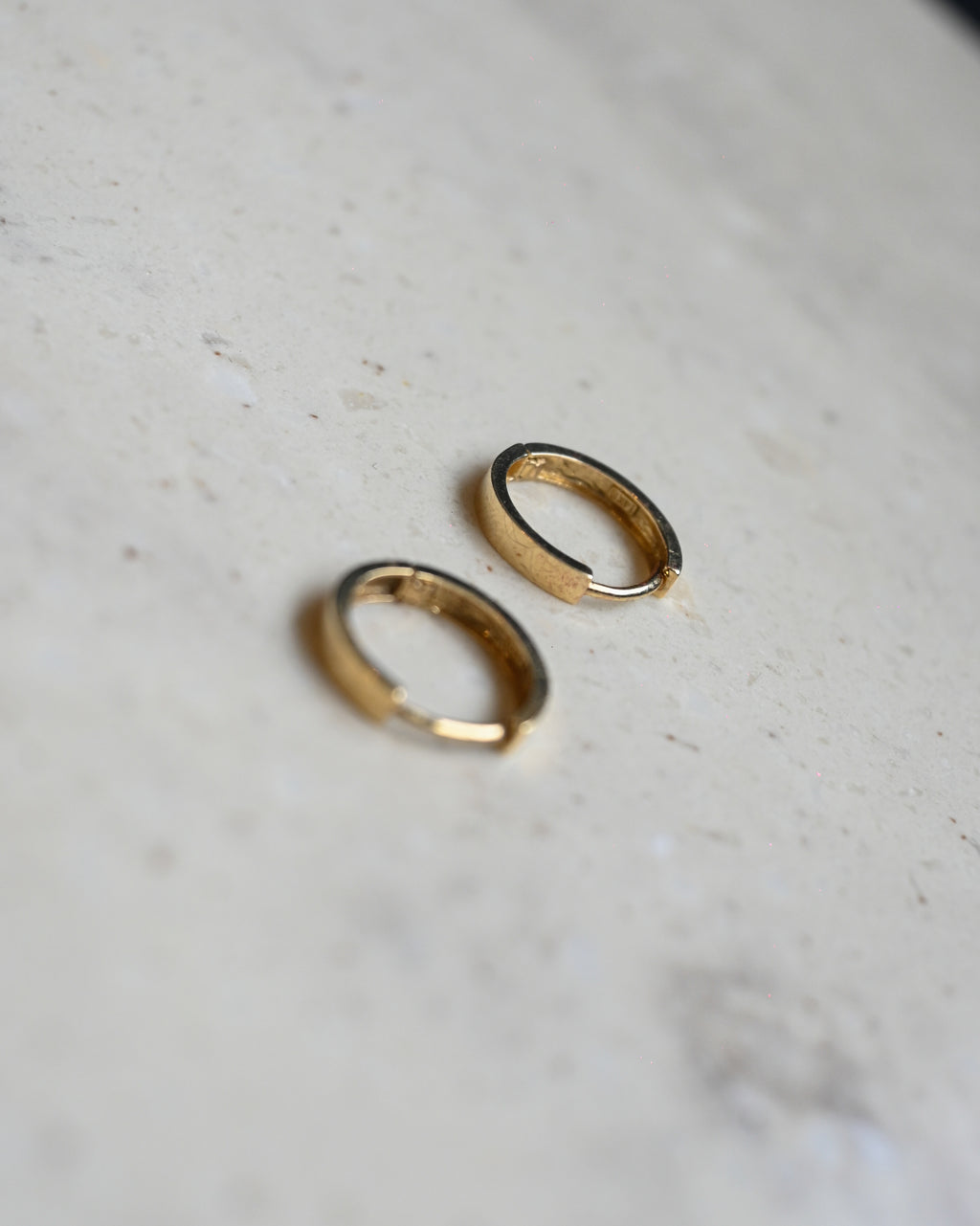 14K Yellow Gold Hoops