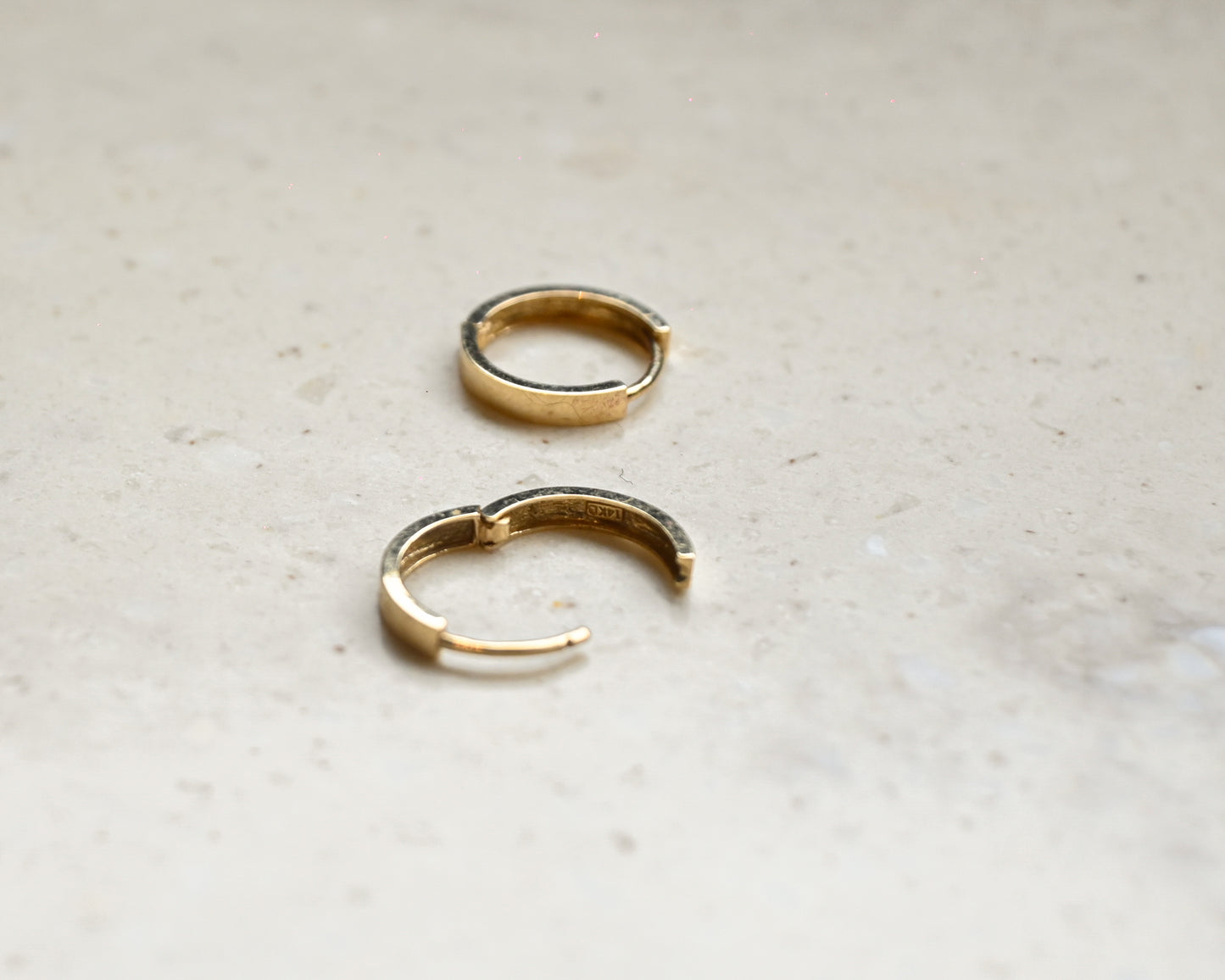 14K Yellow Gold Hoops