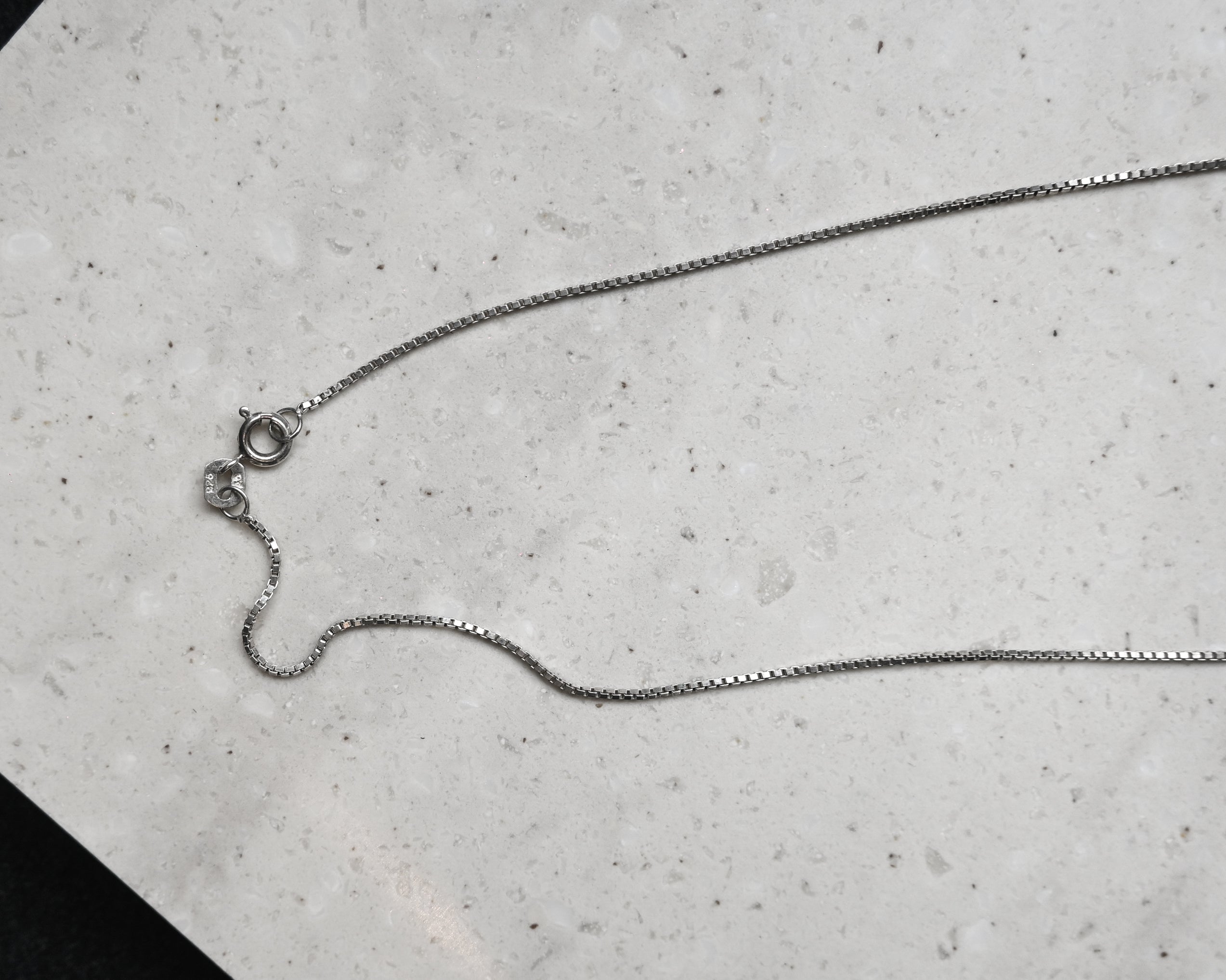 Silver Box Chain Necklace