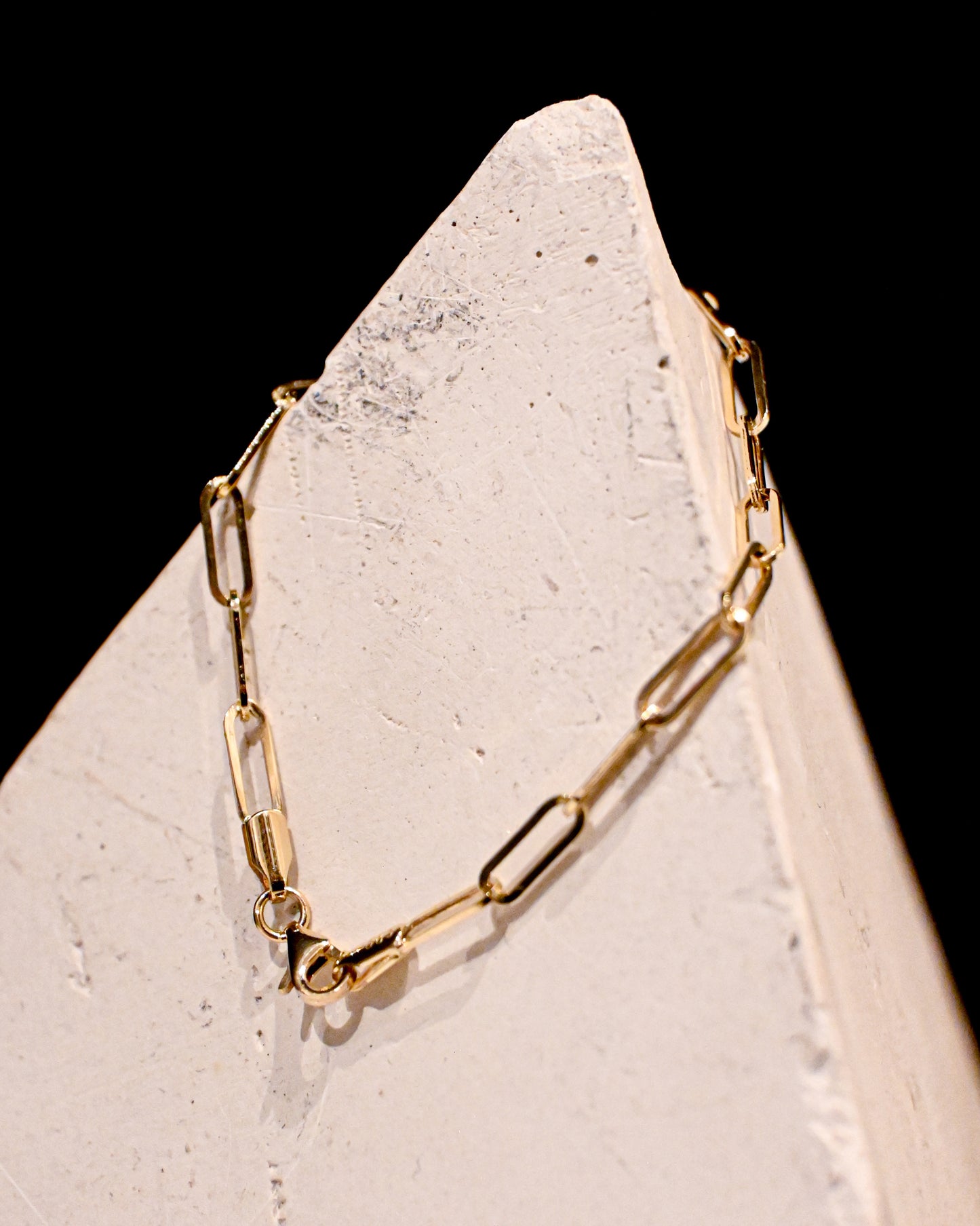 14K Paperclip Chain Bracelet - 16.5cm