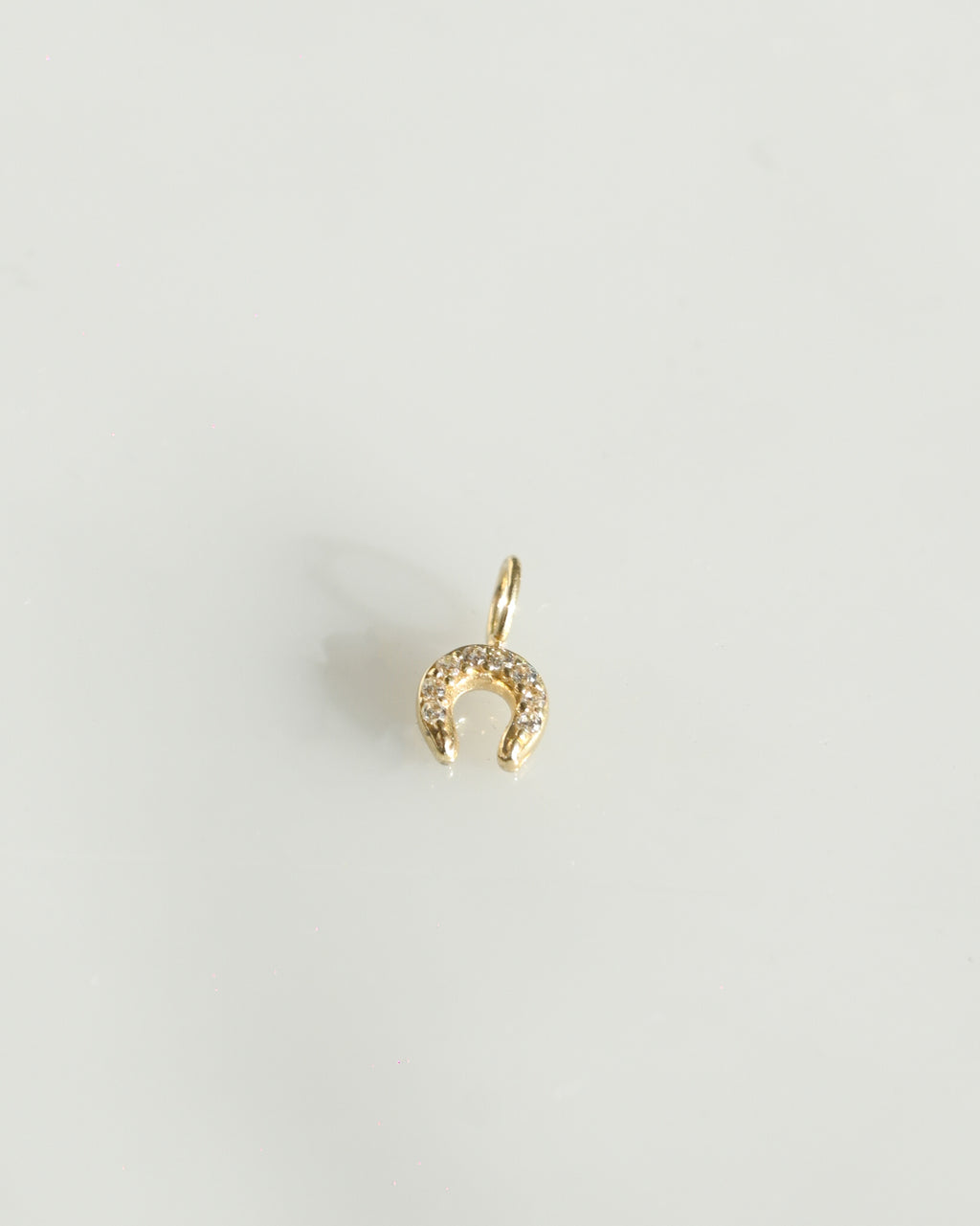 14K Charm - Horseshoe w/ CZ Daiamond