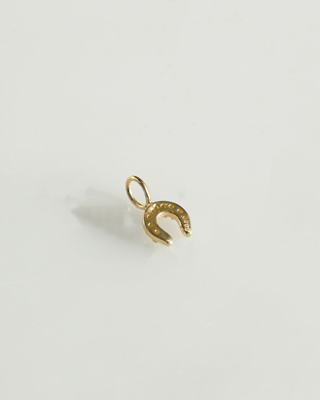14K Charm - Horseshoe w/ CZ Daiamond