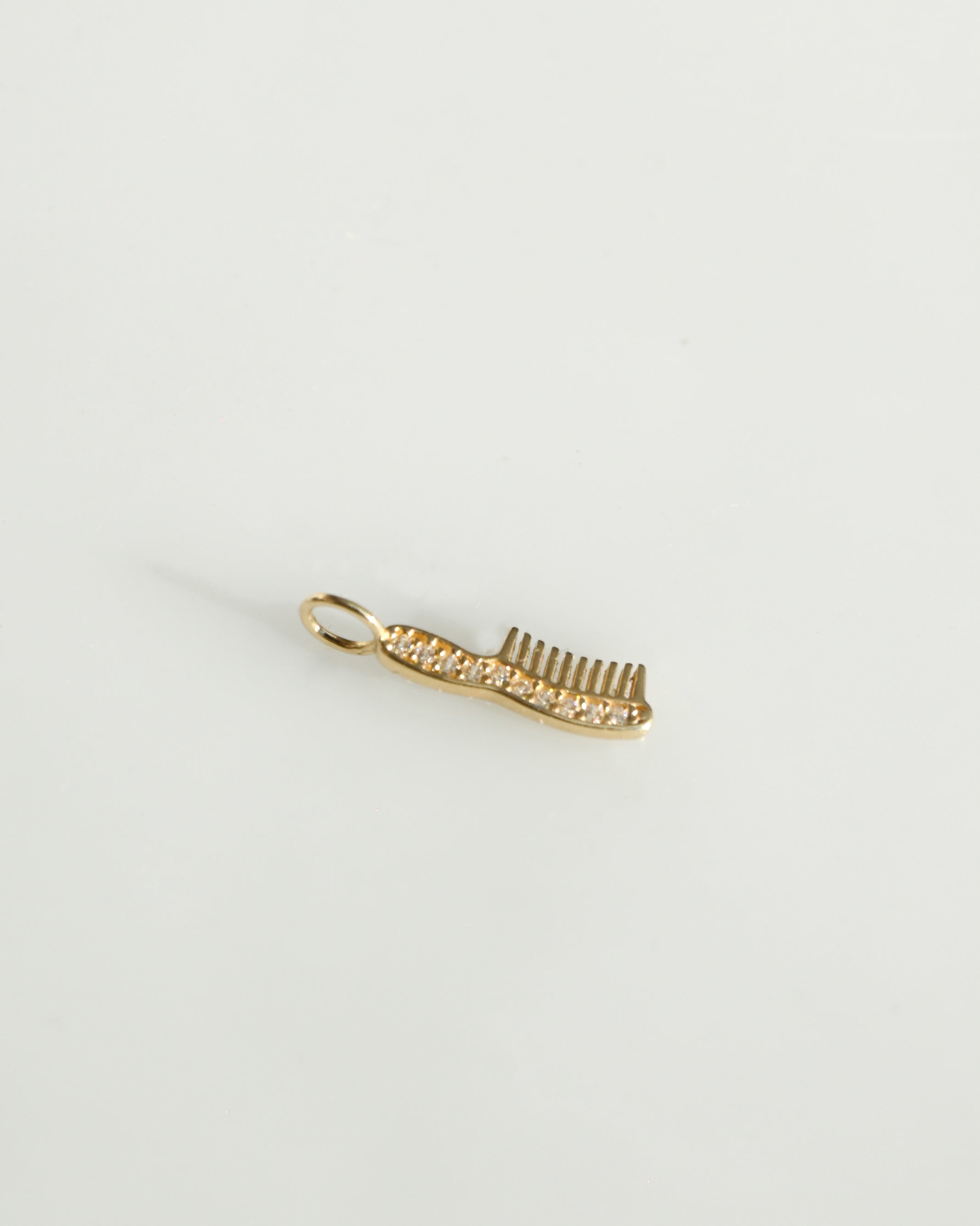 14K Charm - Comb w/CZ Diamond