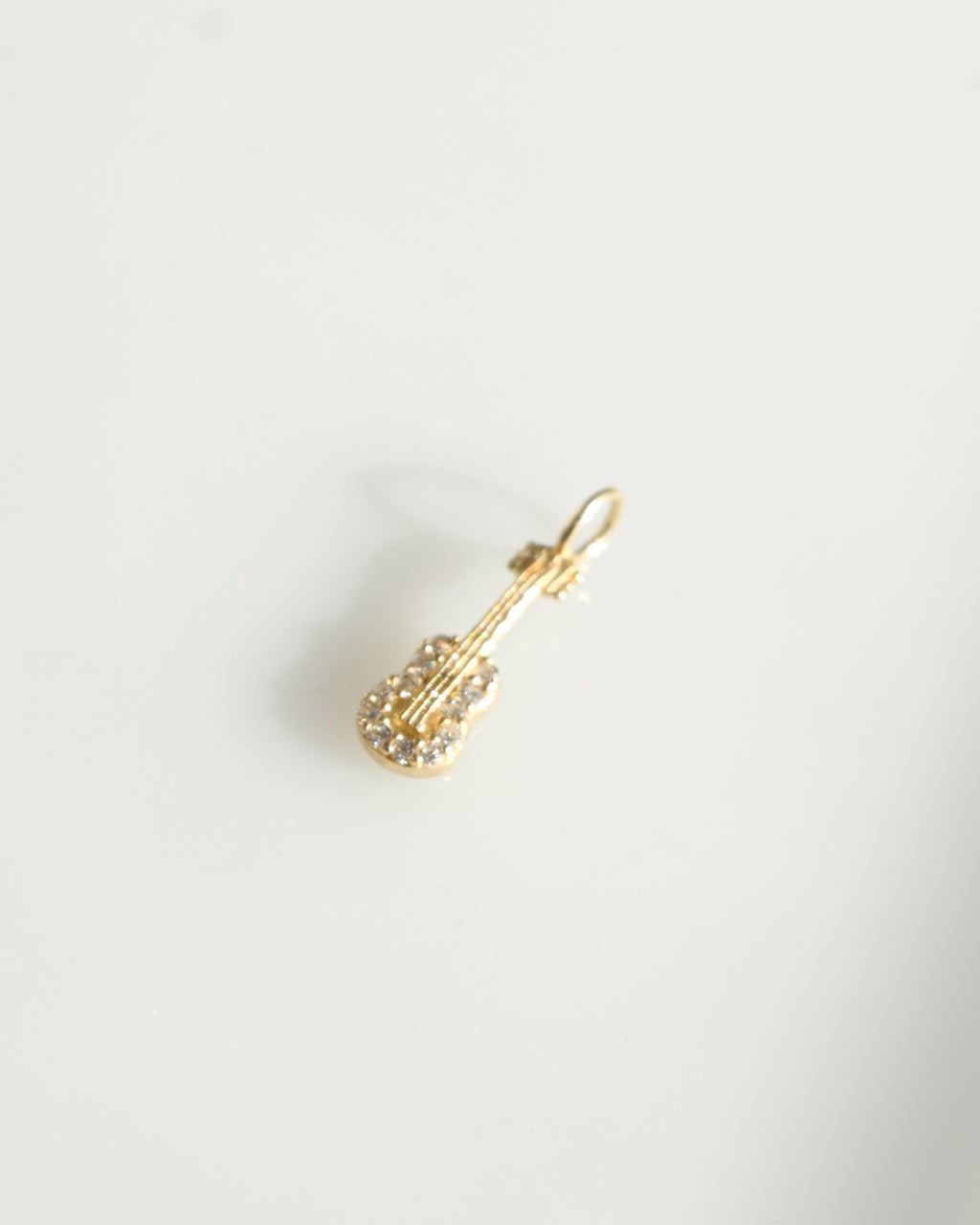 14K Charm - Guitar w/ CZ Diamond