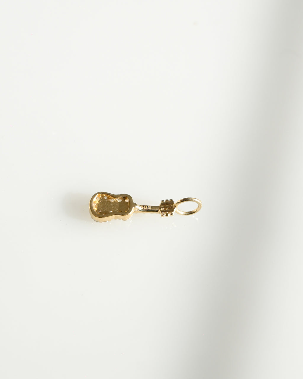 14K Charm - Guitar w/ CZ Diamond