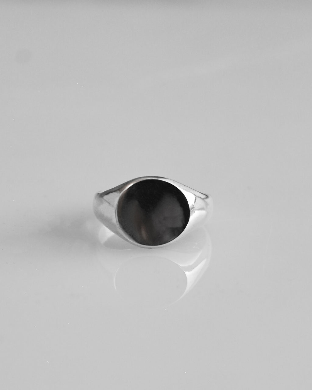 Signet Silver Ring - Round (11.5号)