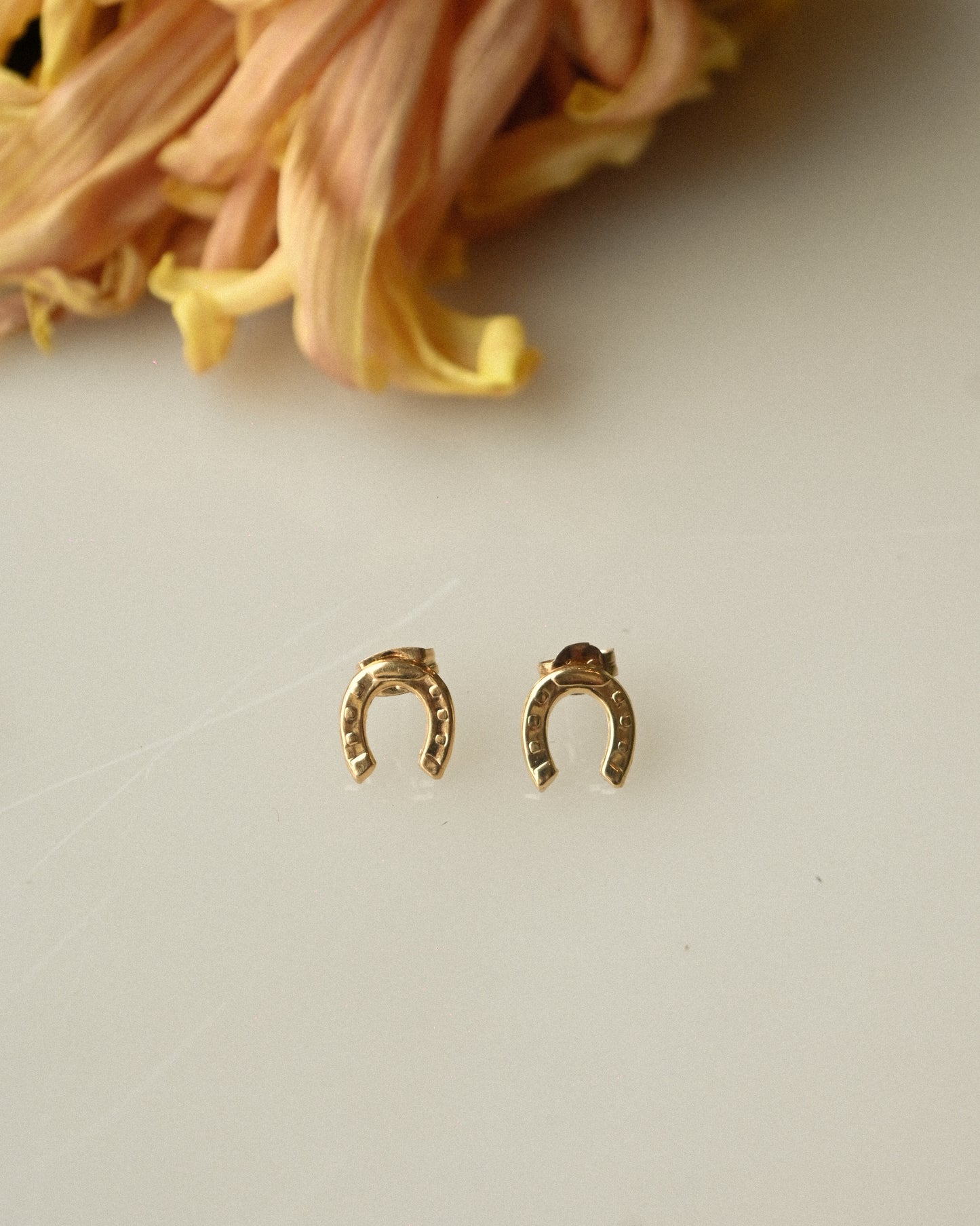 10K Horseshoe Stud Earrings