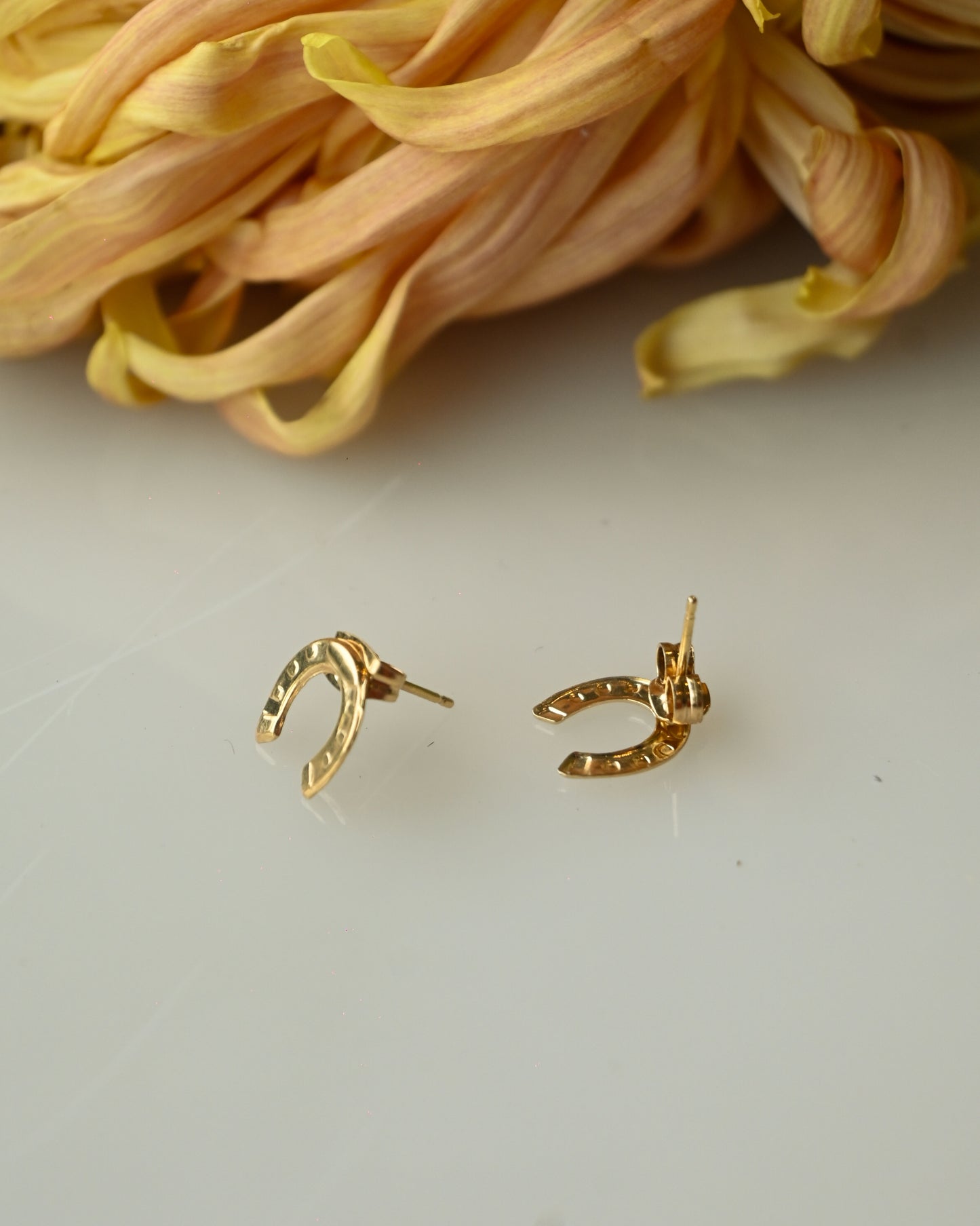 10K Horseshoe Stud Earrings