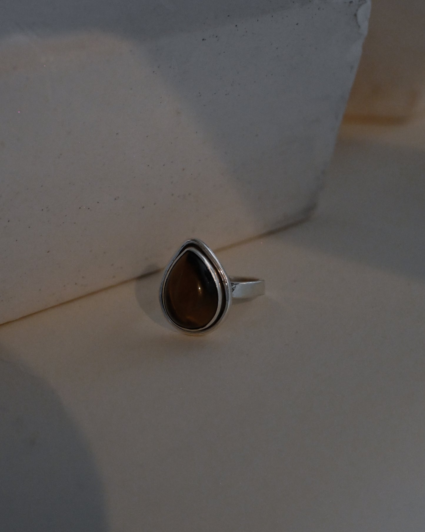 Tiger Eye Silver Ring - 11号