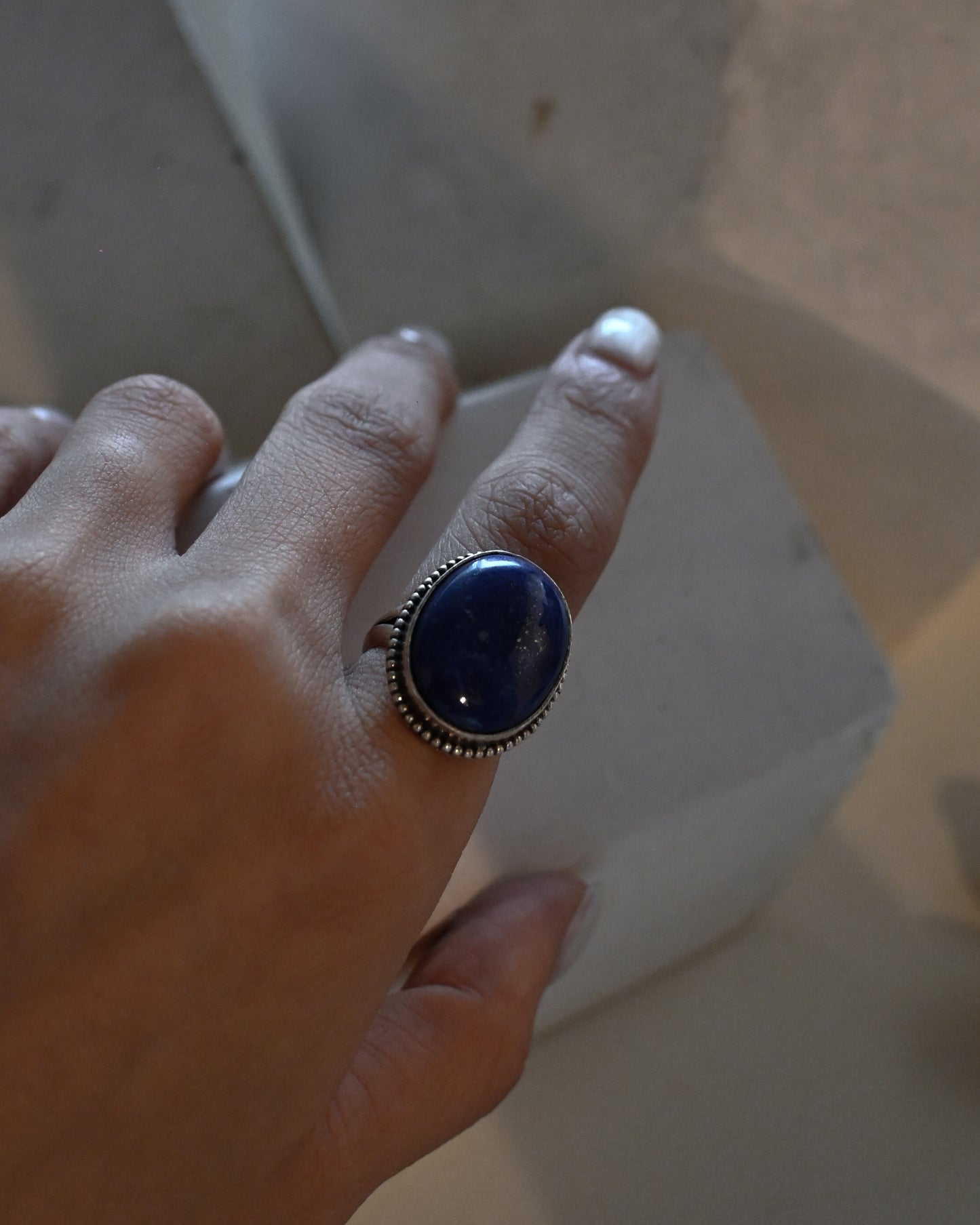 Lapis Silver Ring - 9号