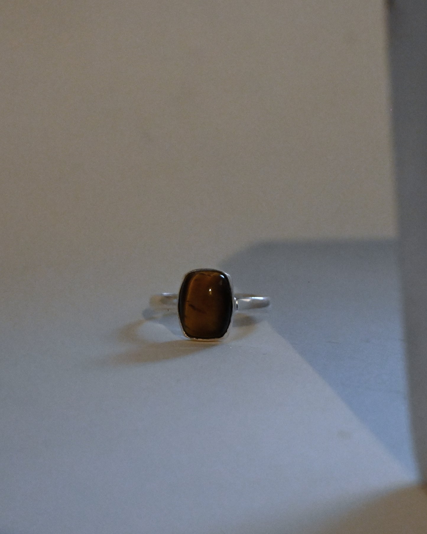 Tiger Eye Silver Ring - 9号