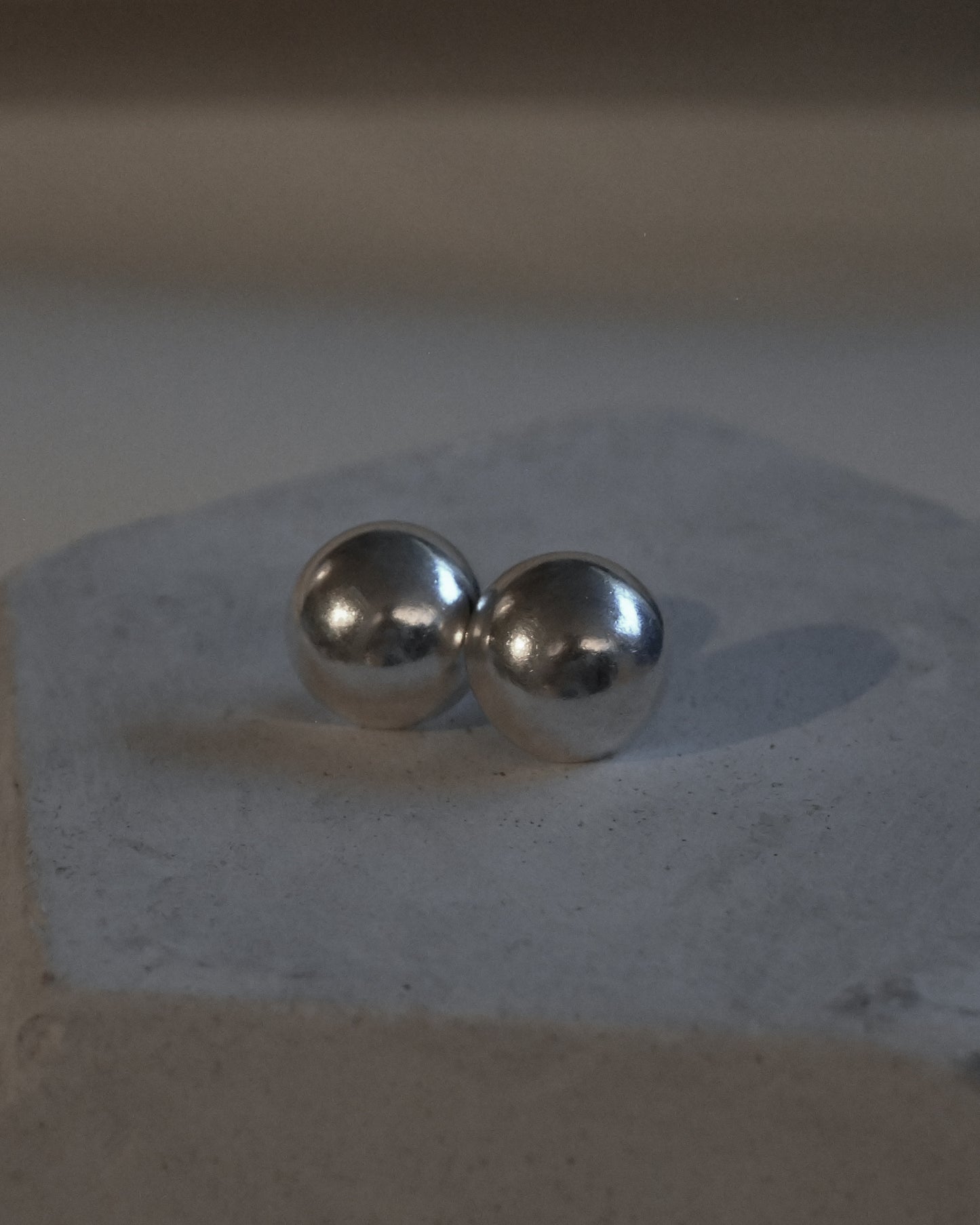 Silver Ball Earring