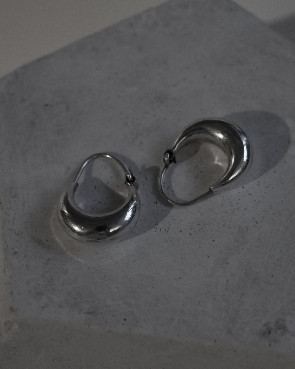 Chunky Silver Hoops - S