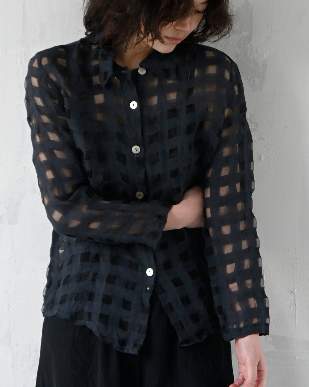 Sheer Patterned Shirt