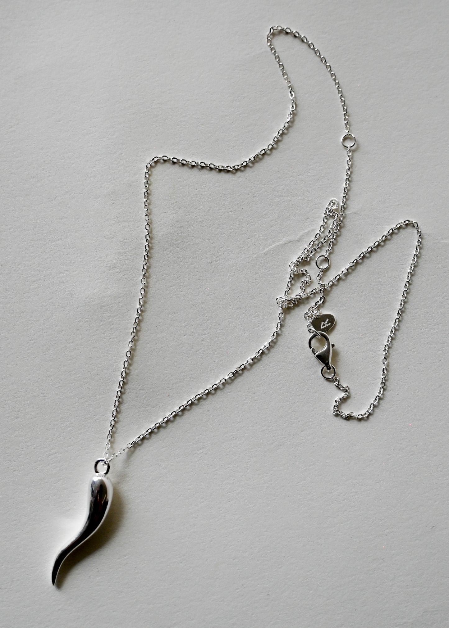 Italian Horn Charm Necklace [M] - 925