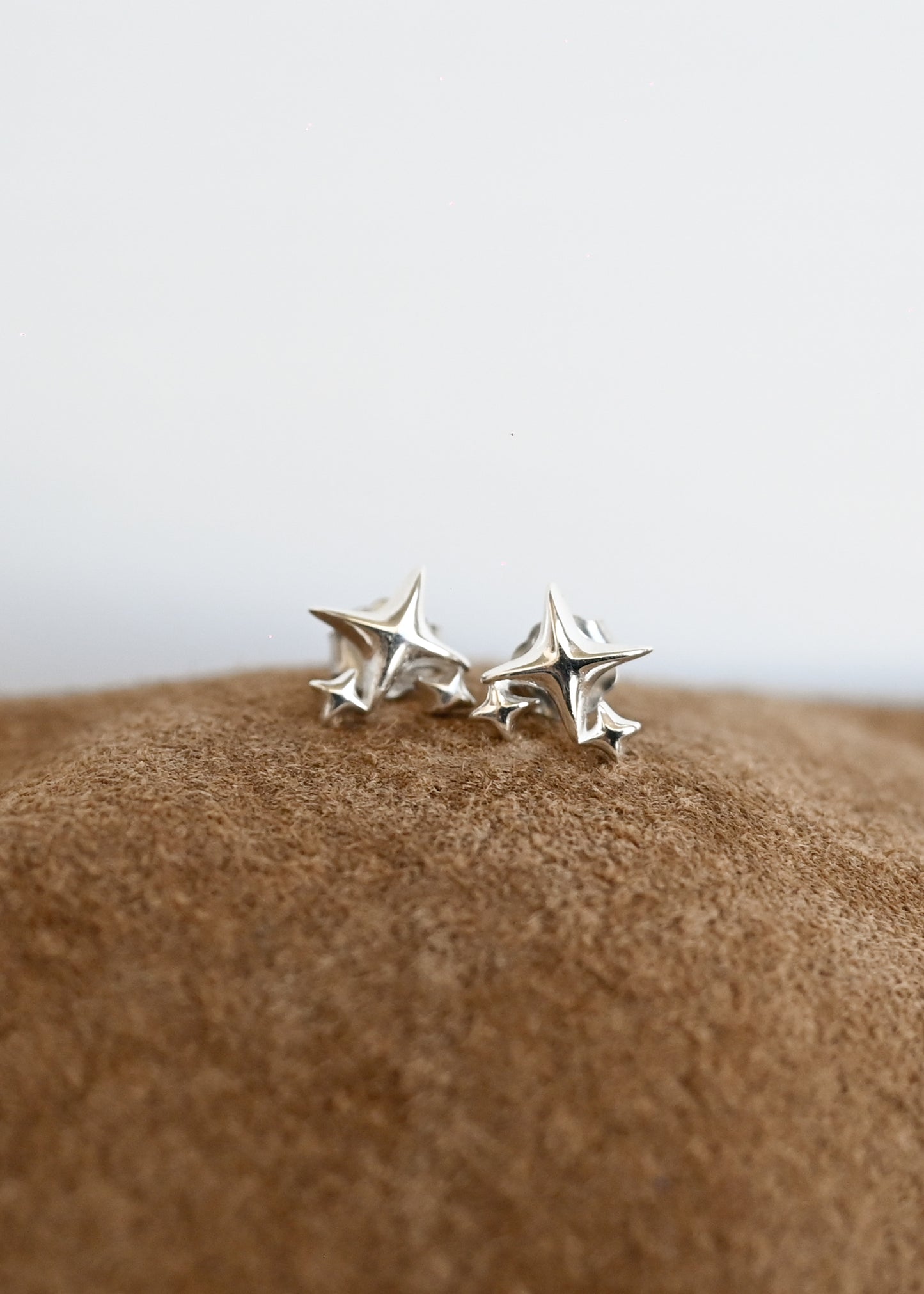 Star Studs Earrings - Silver