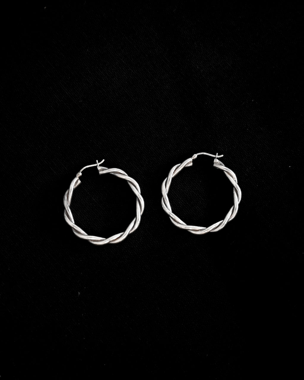 Twisted Silver Hoops-Large