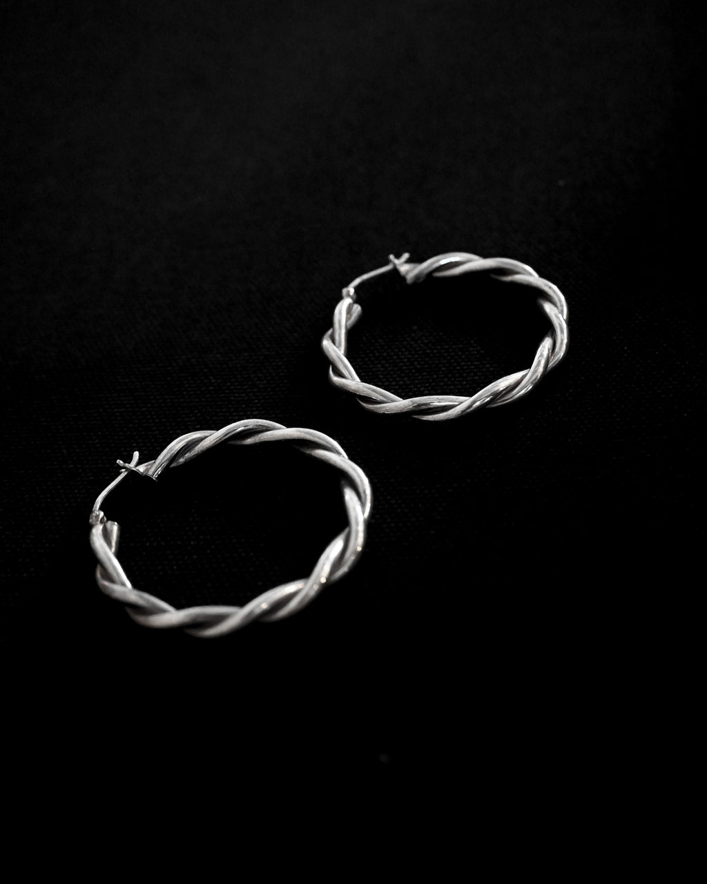 Twisted Silver Hoops-Large