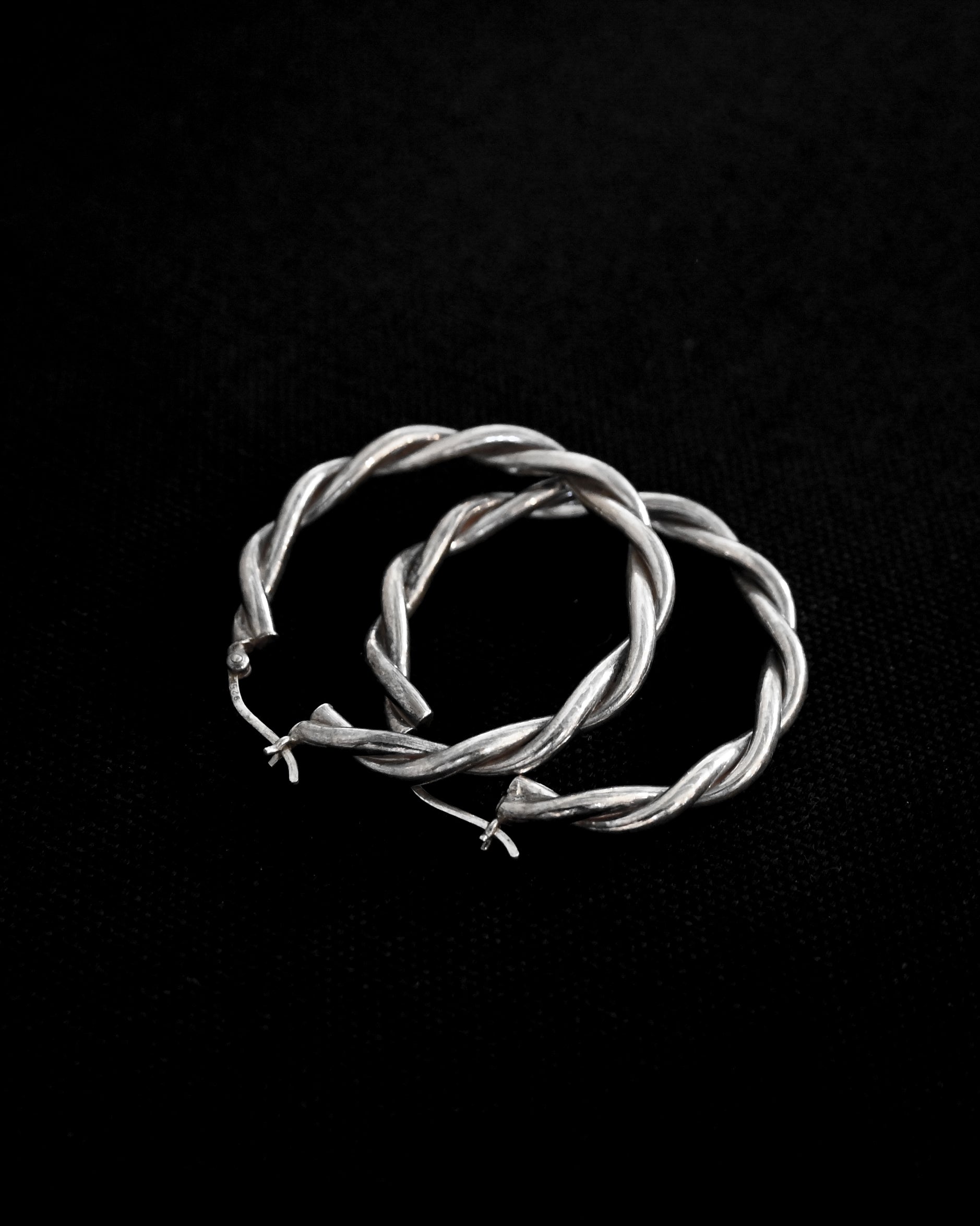 Twisted Silver Hoops-Large