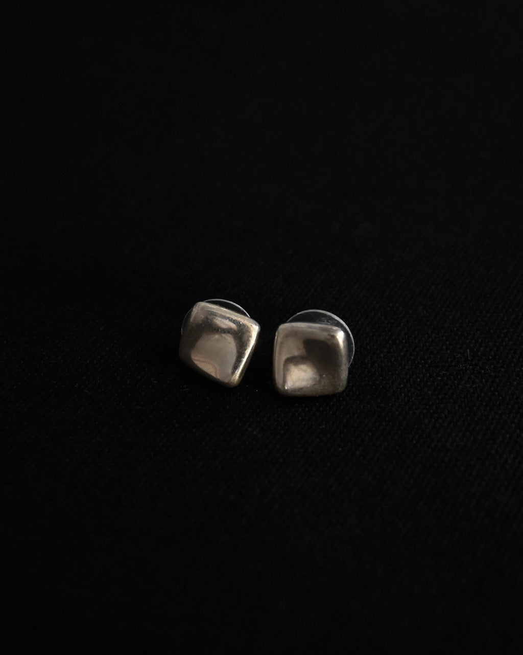 Silver Square Stud Earrings