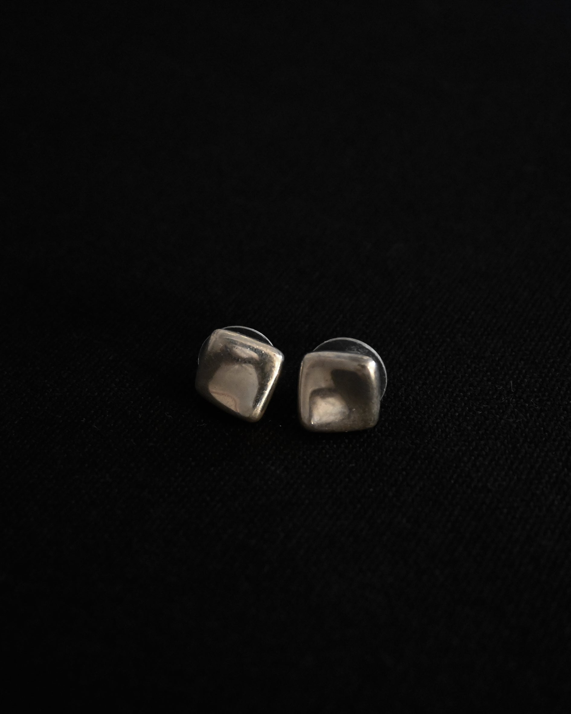 Silver Square Stud Earrings