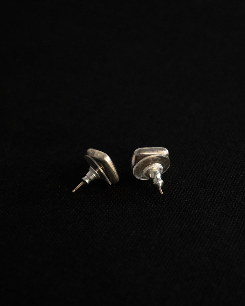 Silver Square Stud Earrings