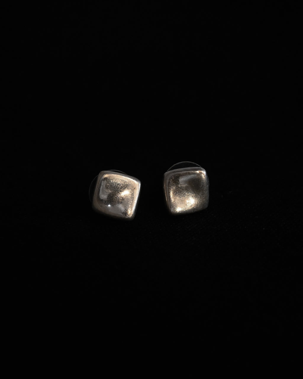 Silver Square Stud Earrings