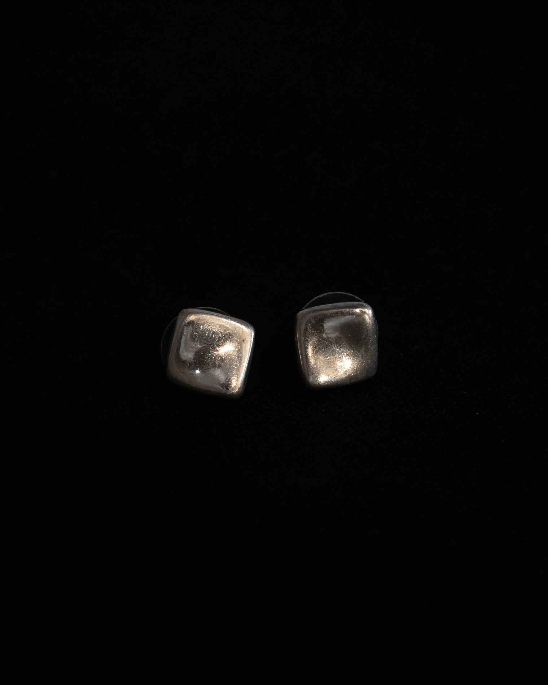 Silver Square Stud Earrings