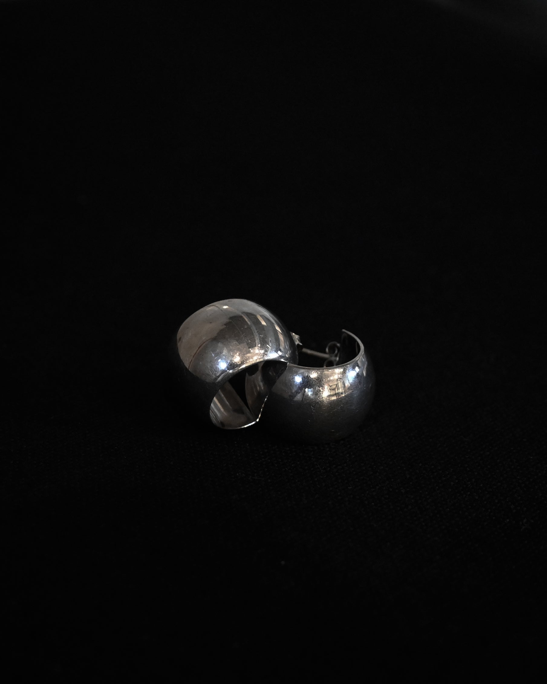 Wide Silver Hoops