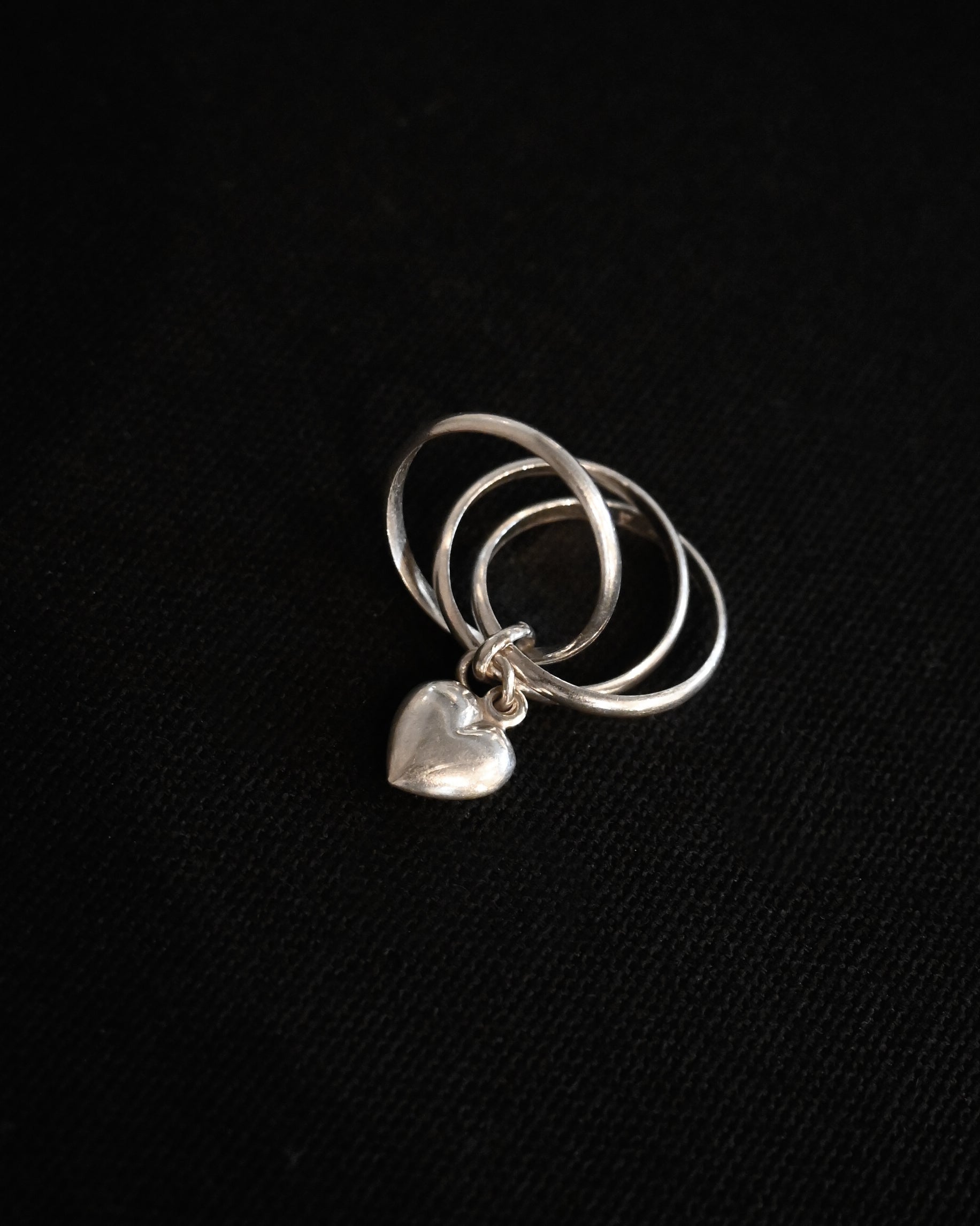 Silver Trinity Heart Ring