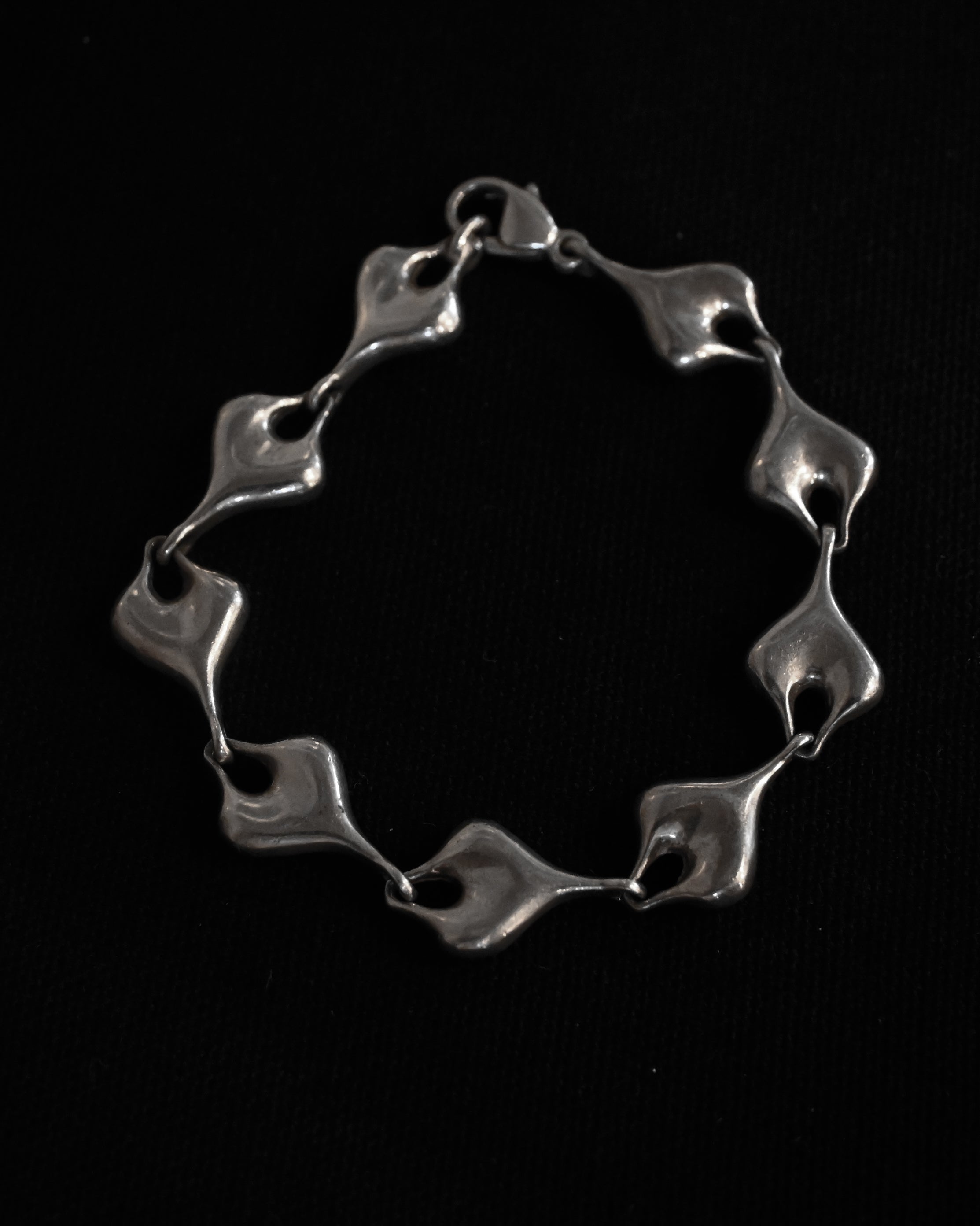 Puffy Heart Silver Bracelet