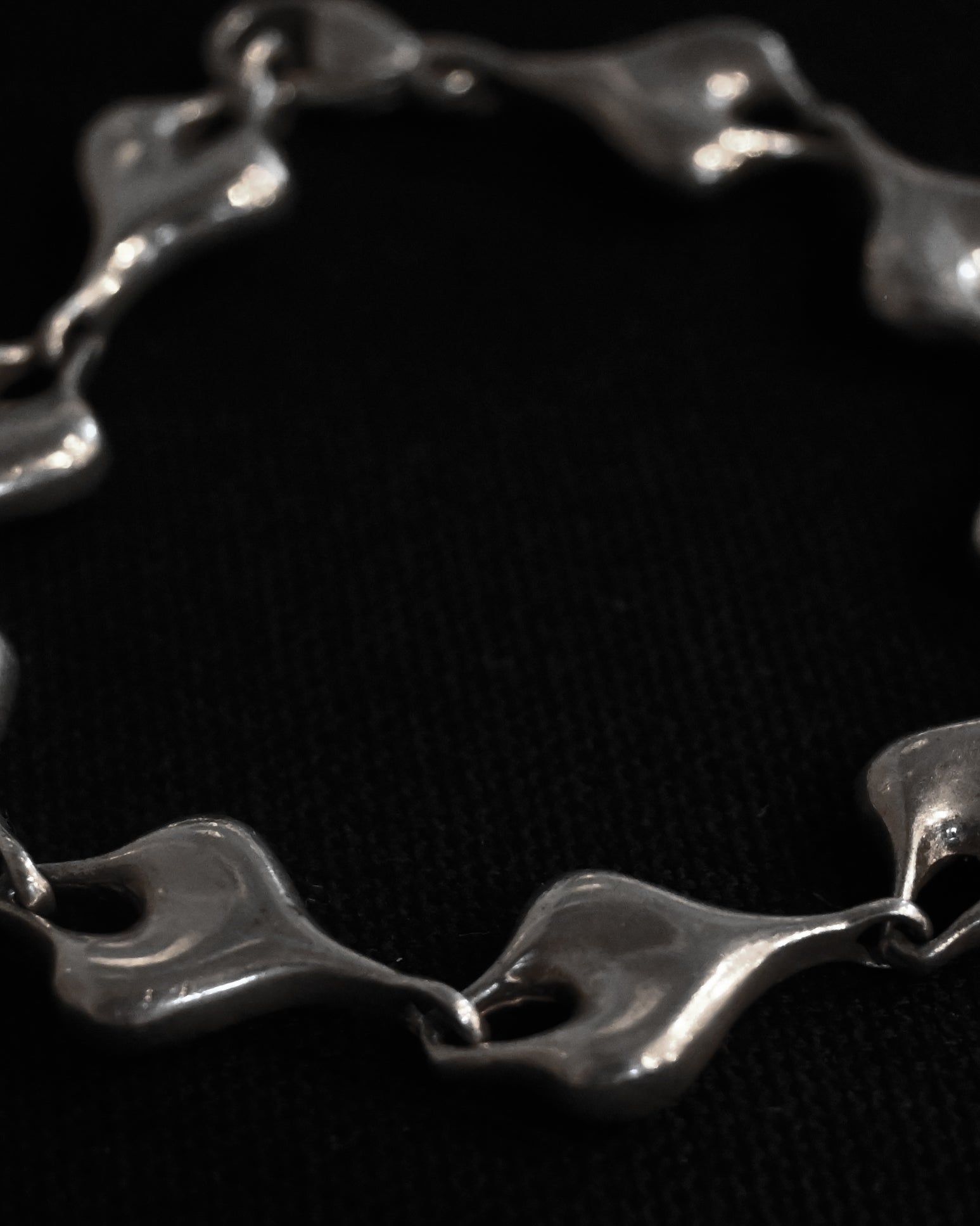 Puffy Heart Silver Bracelet