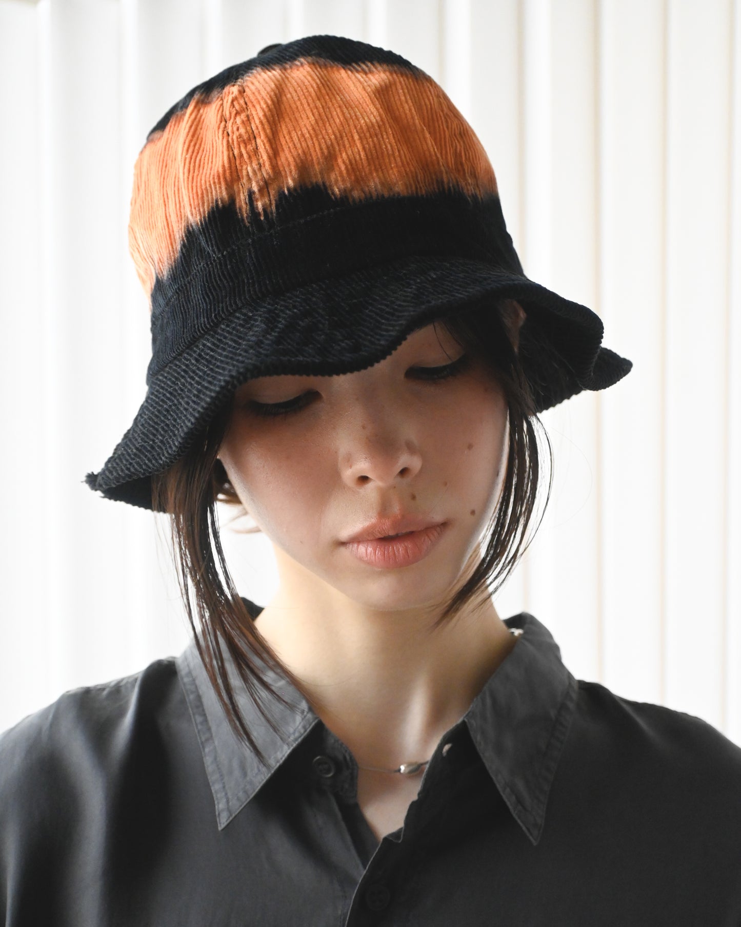 404irregular - Corduroy Hat (Black x Orange)