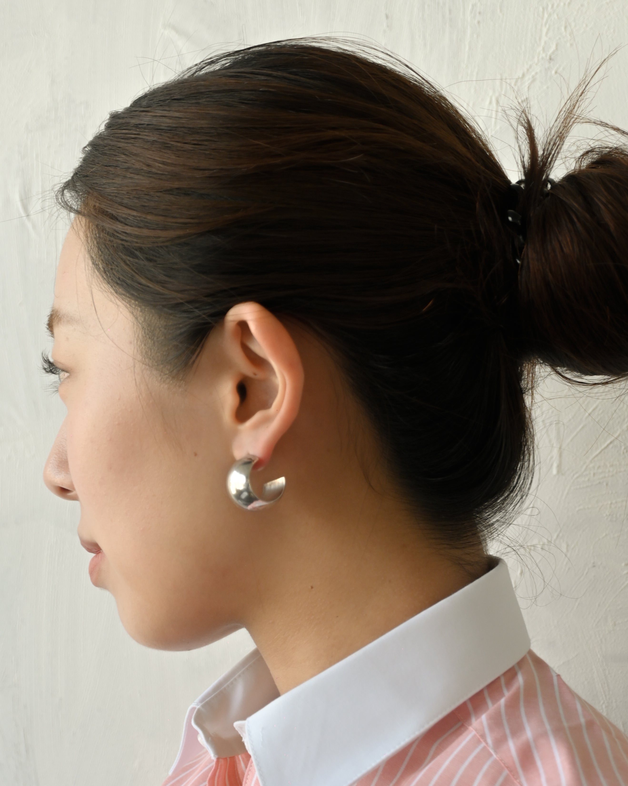 Wide Silver Hoops