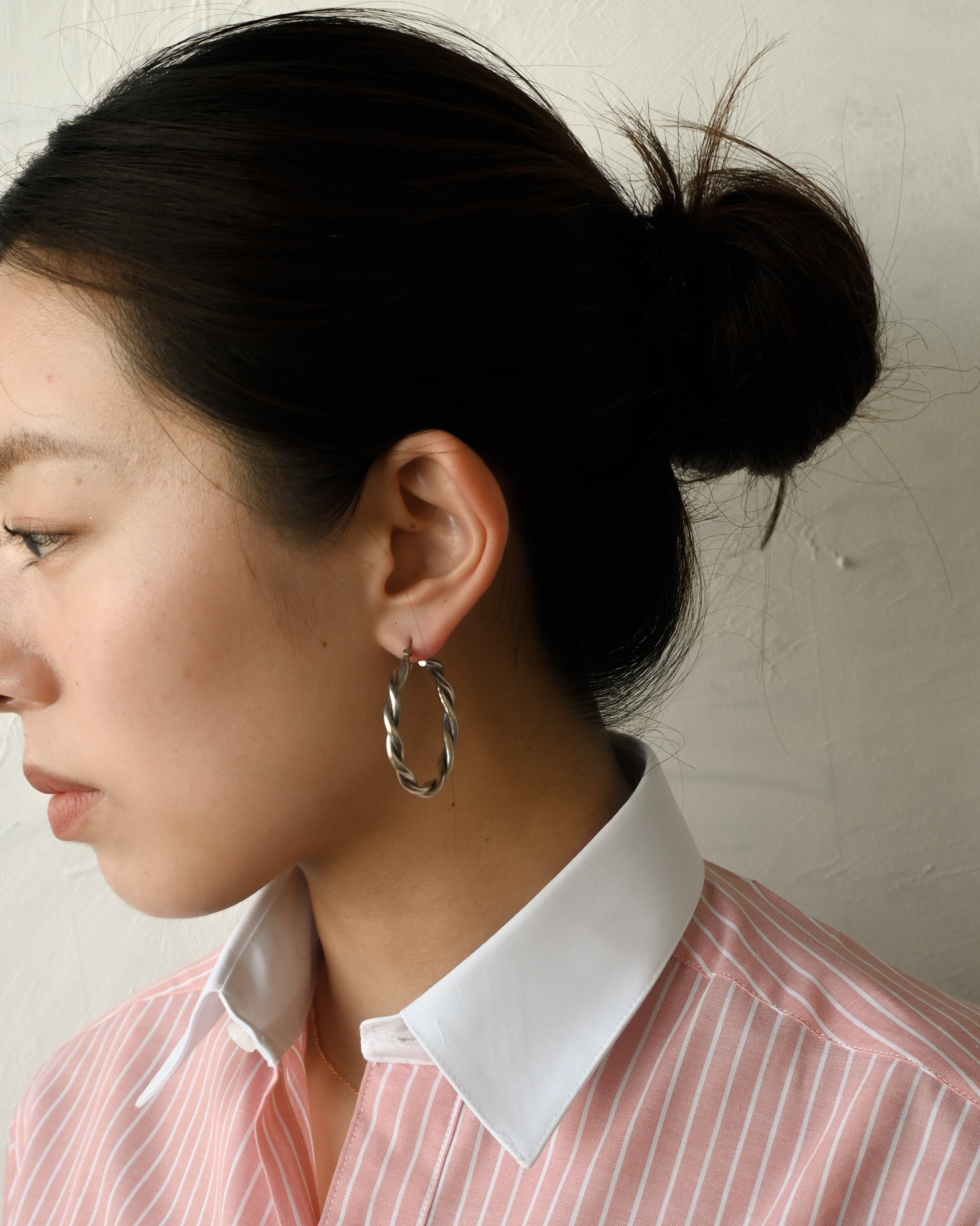 Twisted Silver Hoops-Large