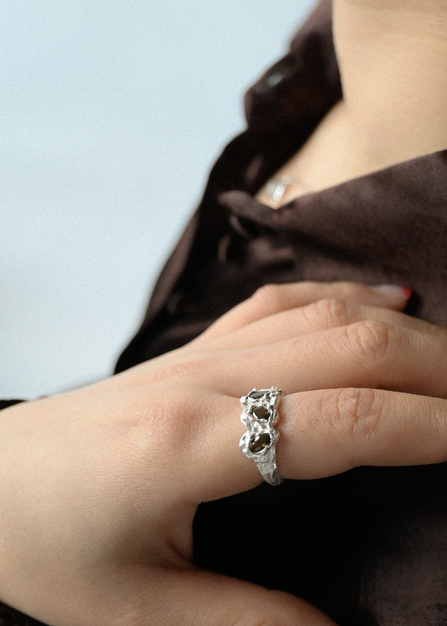 Adjustable Multi-Stone Ring