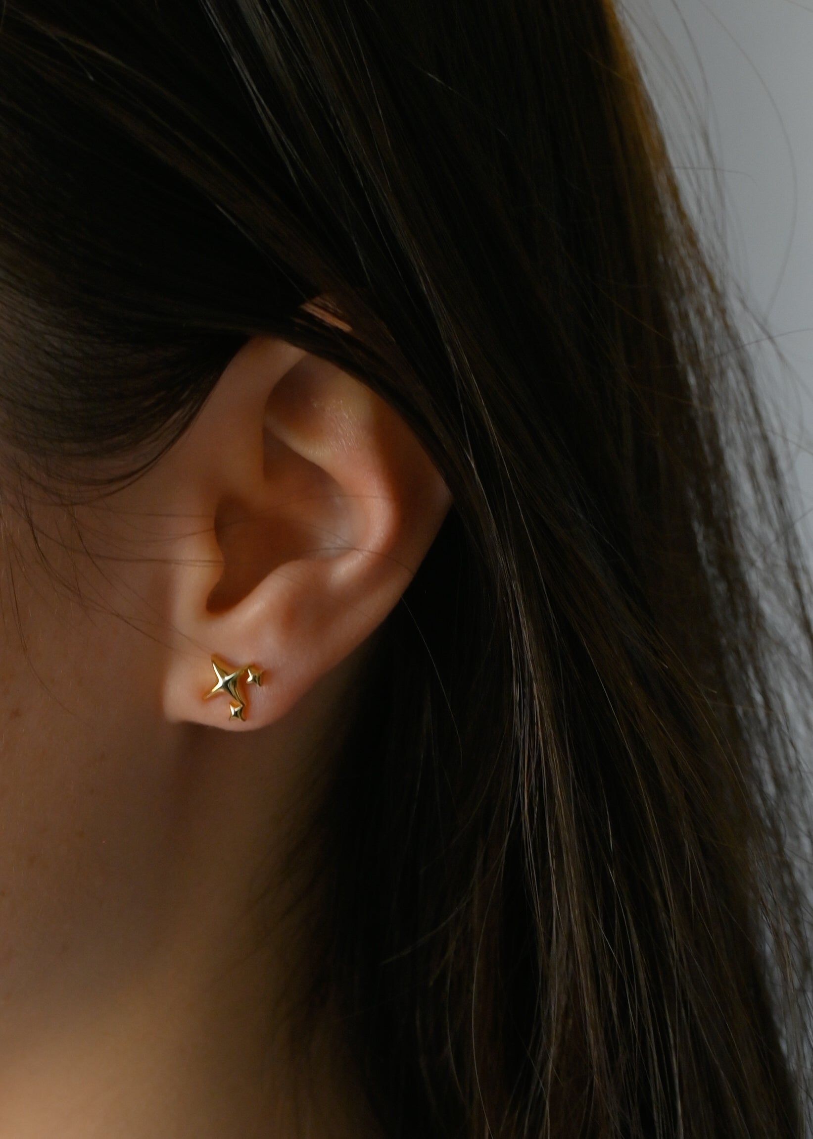 Star Studs Earrings - Gold
