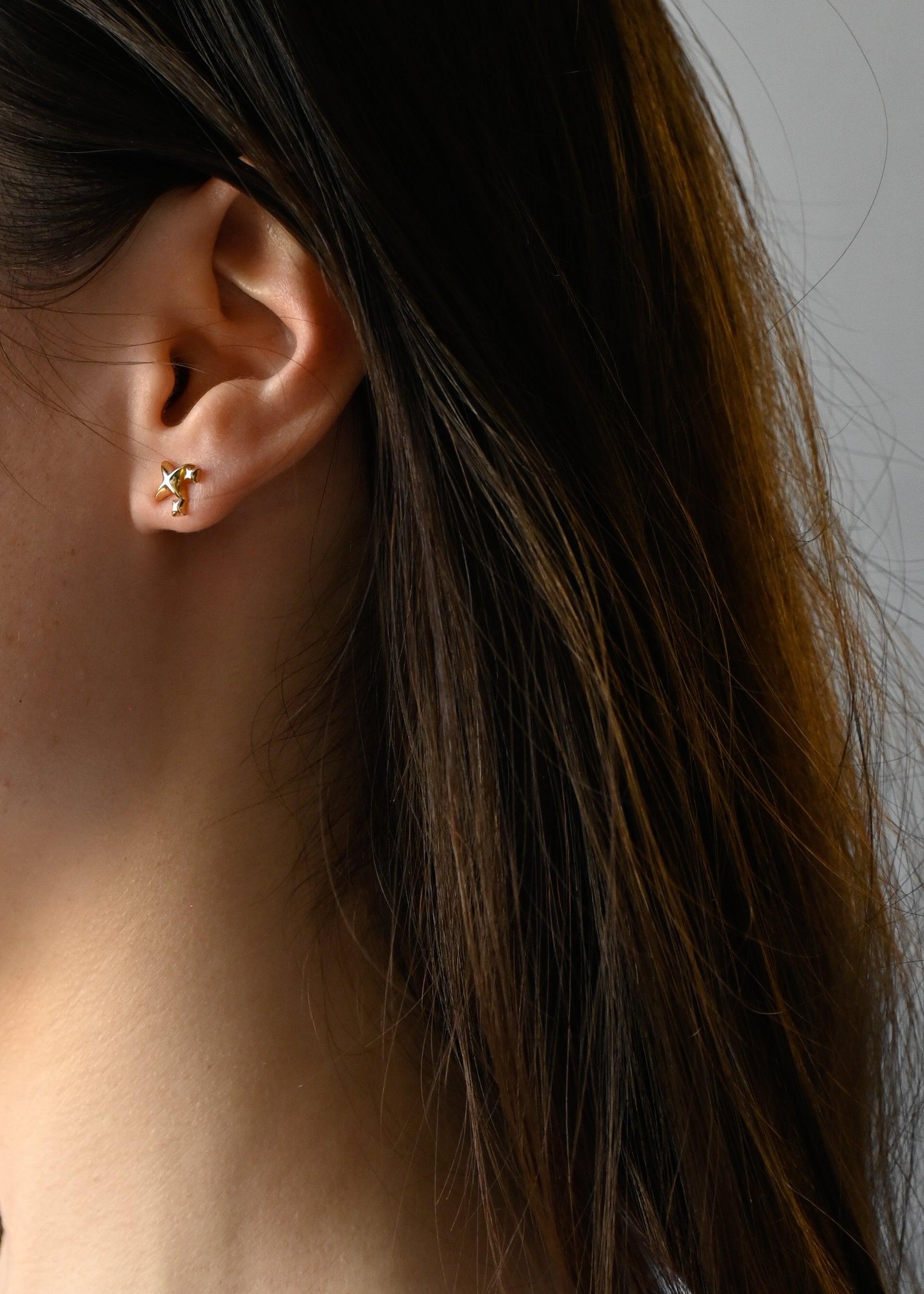 Star Studs Earrings - Gold