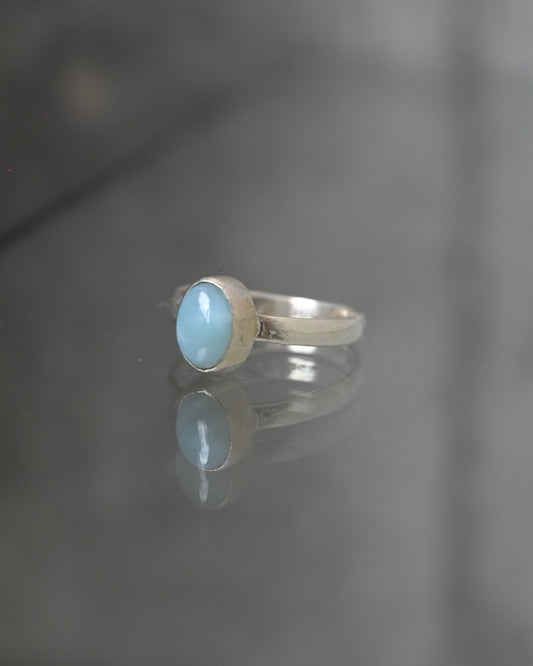 Moon Stone Silver Ring - 7.5号