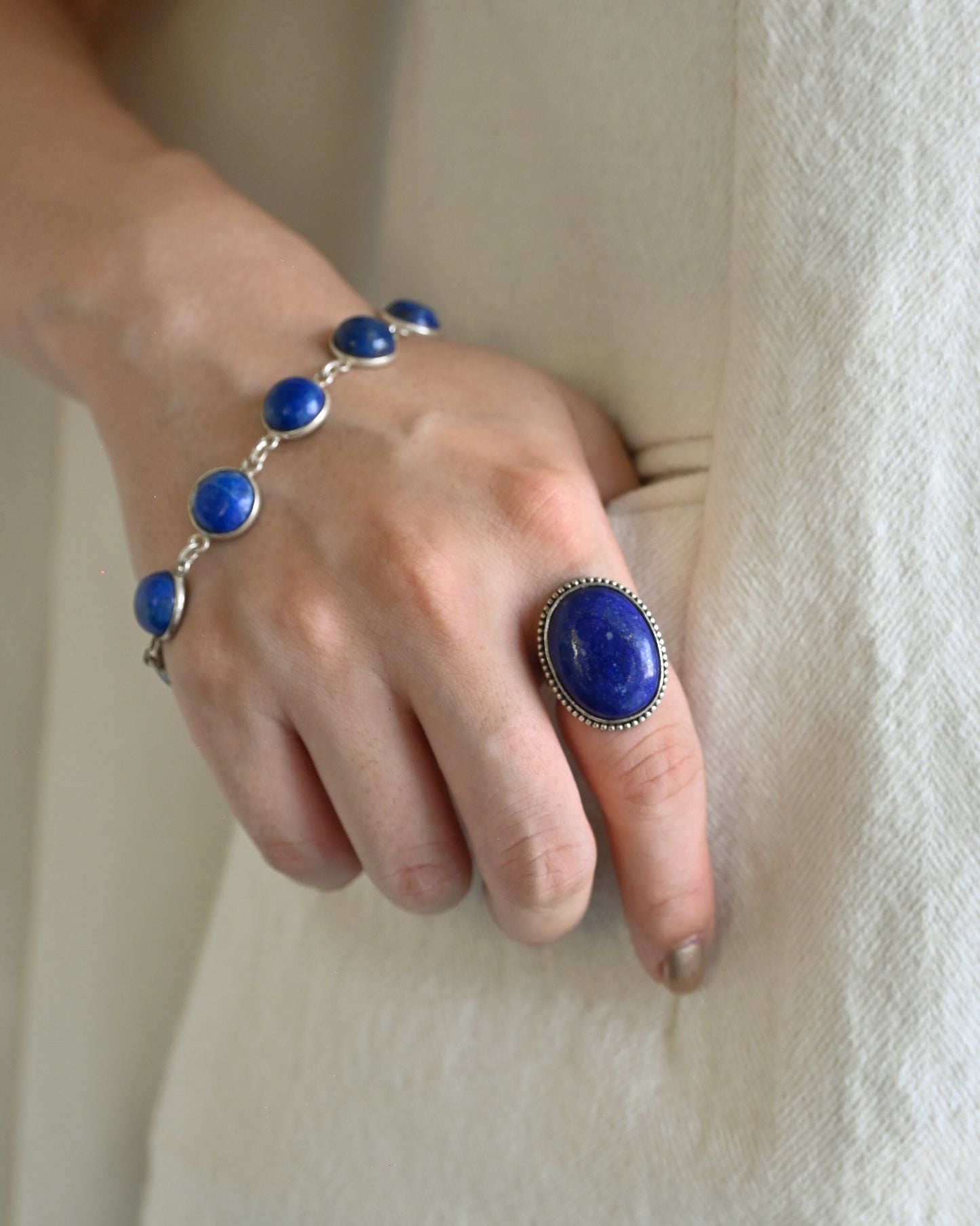 Lapis Silver Ring - 9号