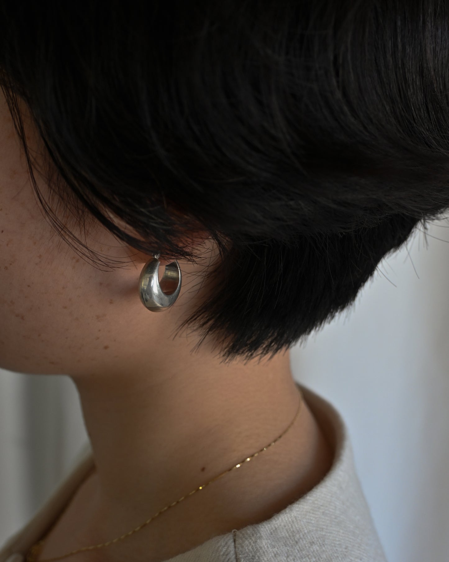 Chunky Silver Hoops