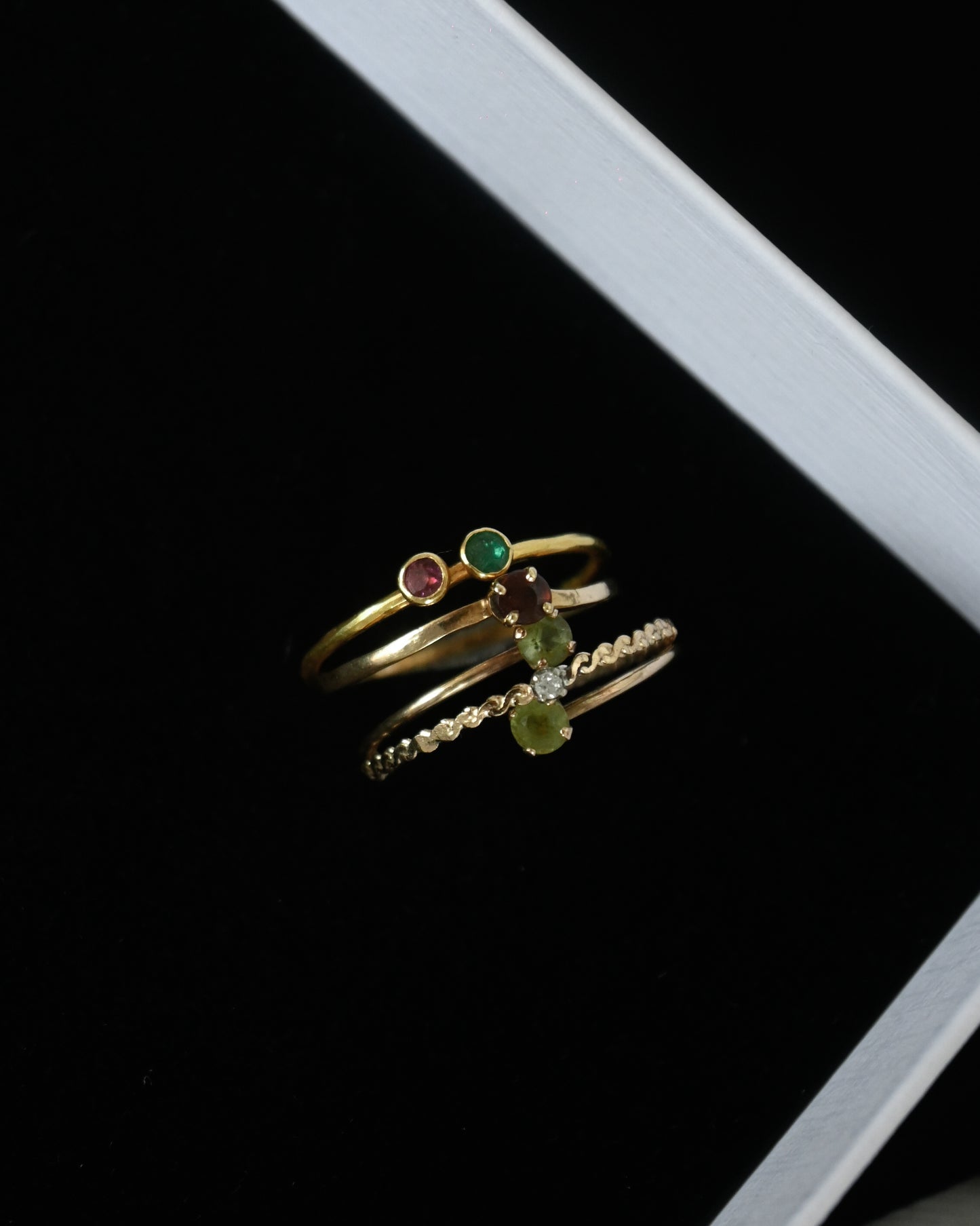 14K Gold Diamond Ring - 17.5号