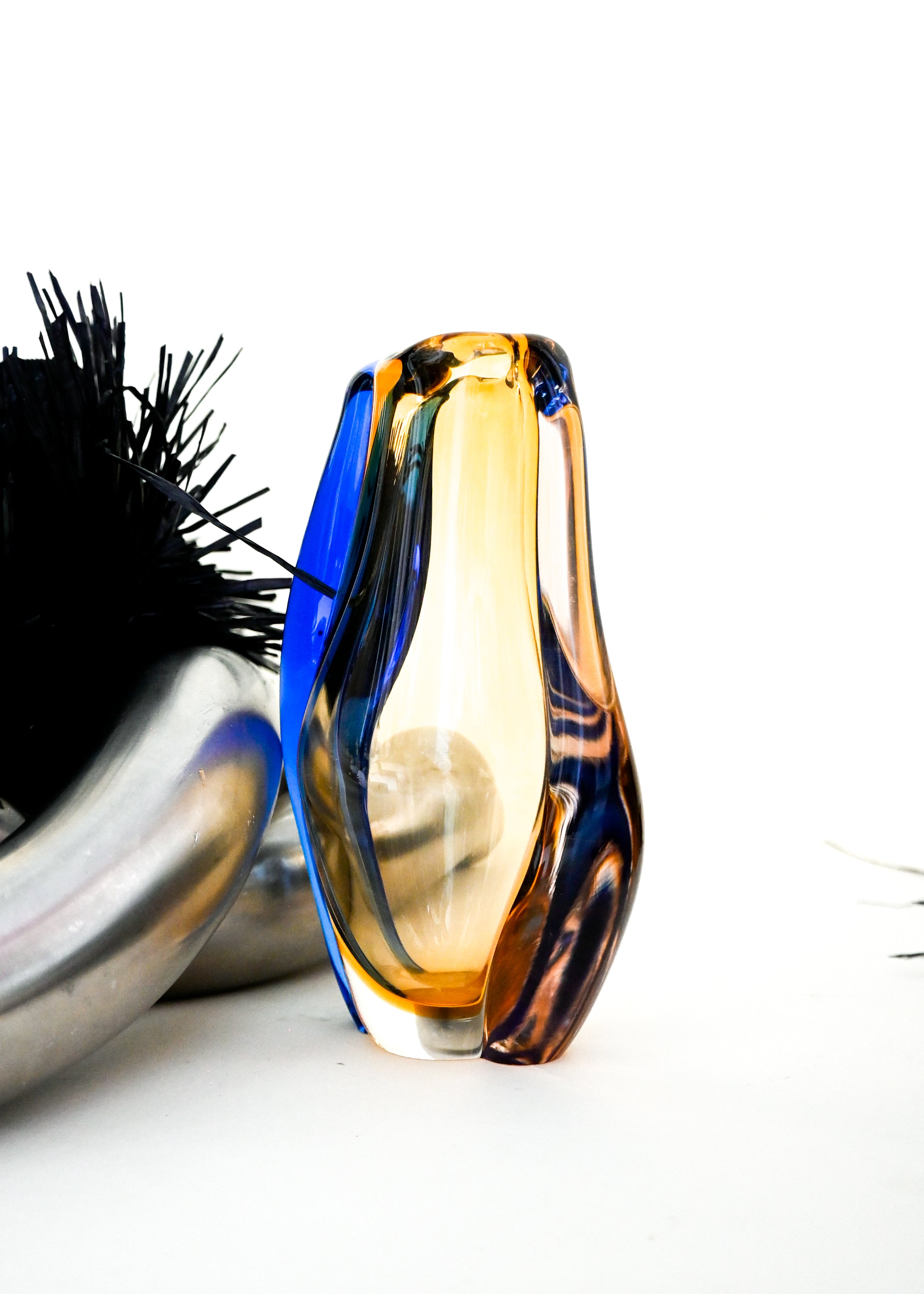60s Desiners Glass Vase - Czech