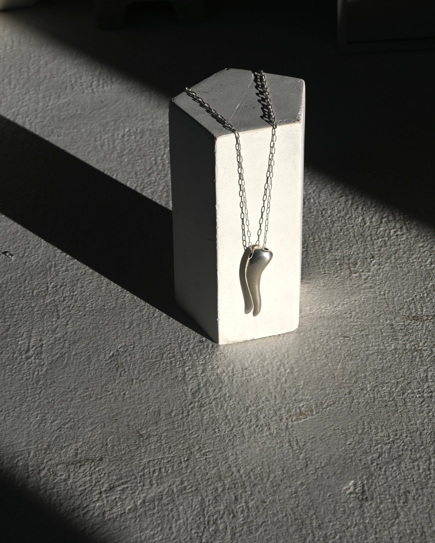 Silver Italian Horn Pendant