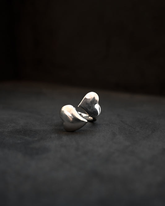 Heart Silver Ring - Approx.9号